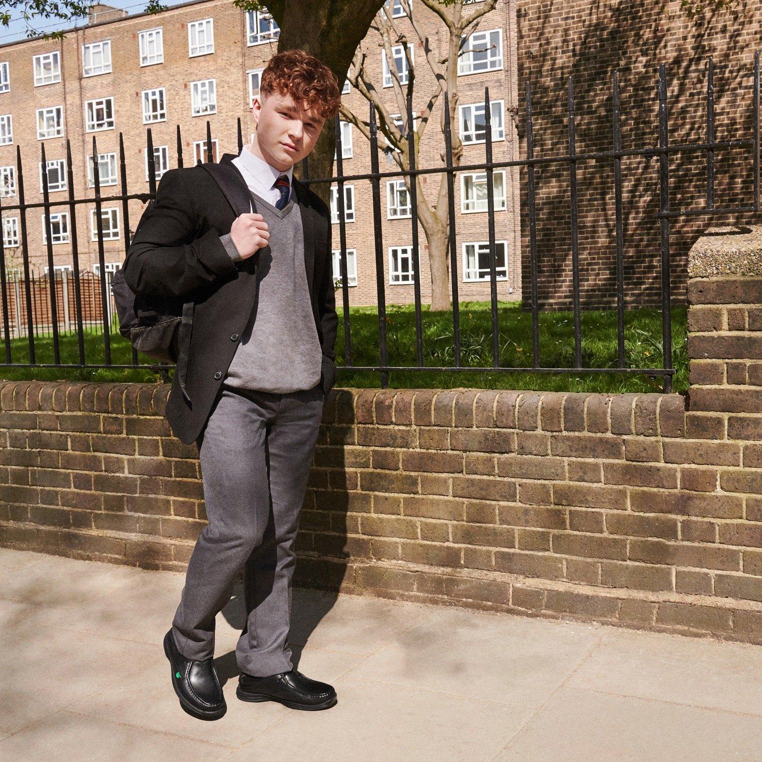 Schwarz - Kickers - Fragma Lace Up Kids Shoes - 7