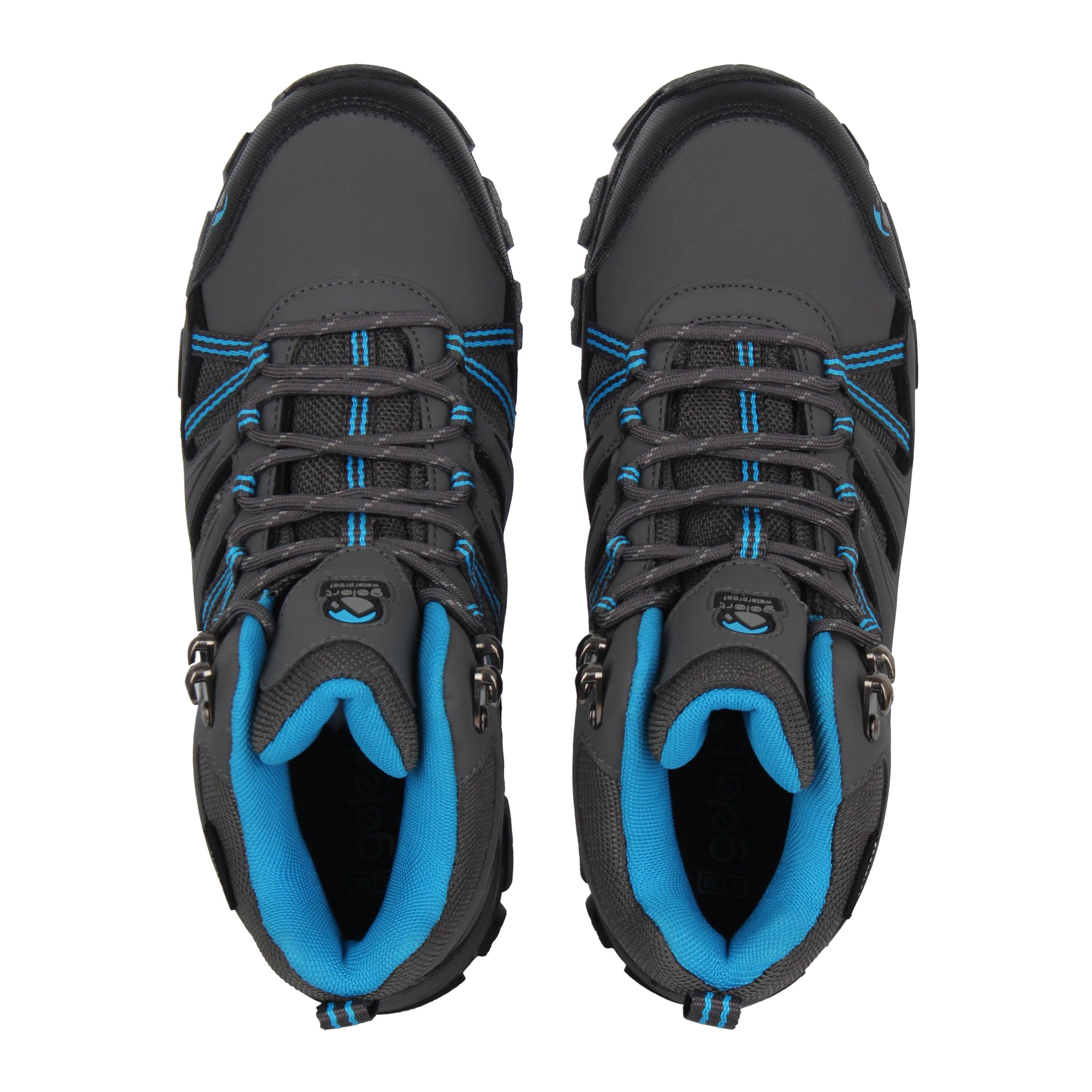 Charcoal/Blue - Gelert - Horizon Waterproof Walking Boots Juniors - 5