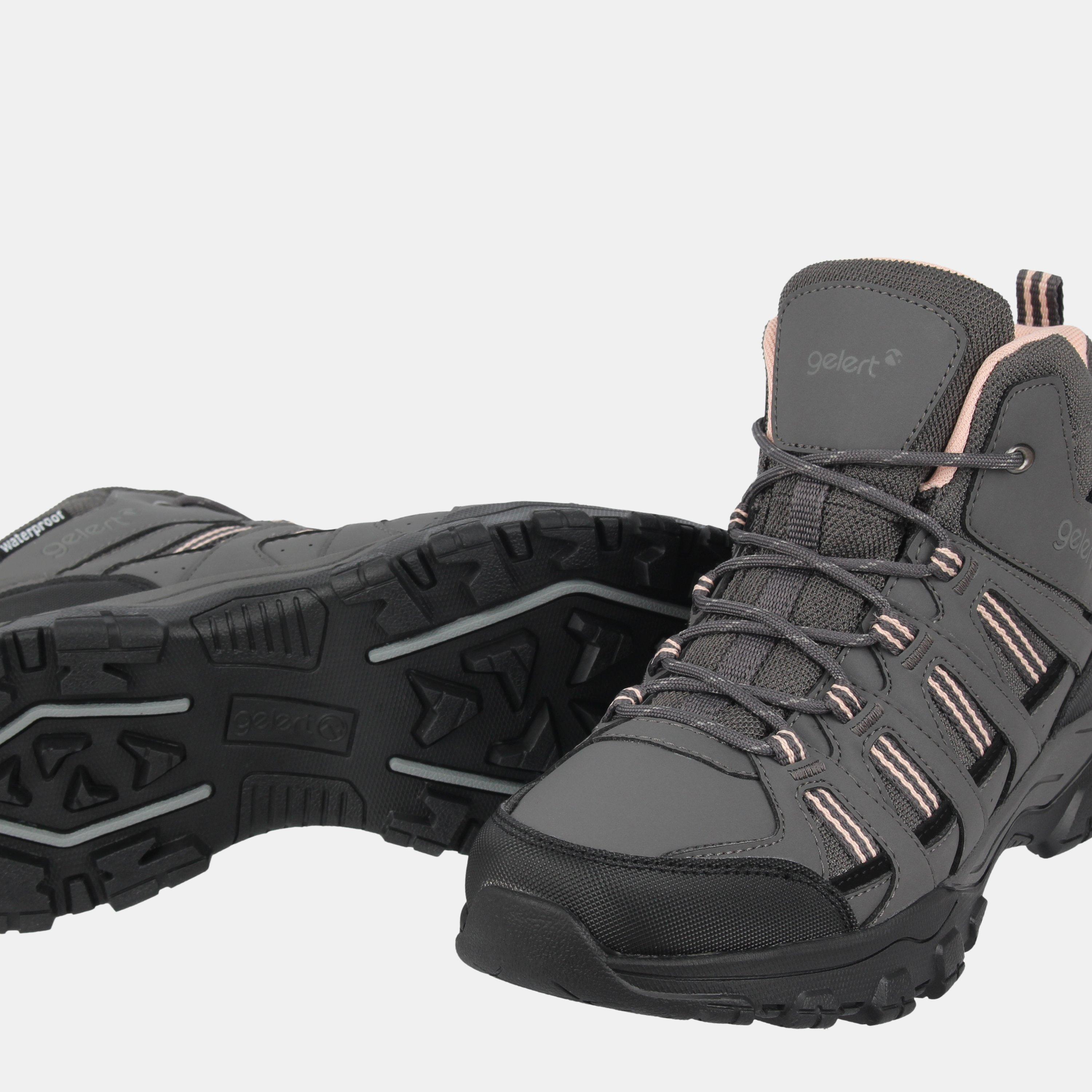 Charcoal/Pink - Gelert - Horizon Waterproof Walking Boots Juniors - 3