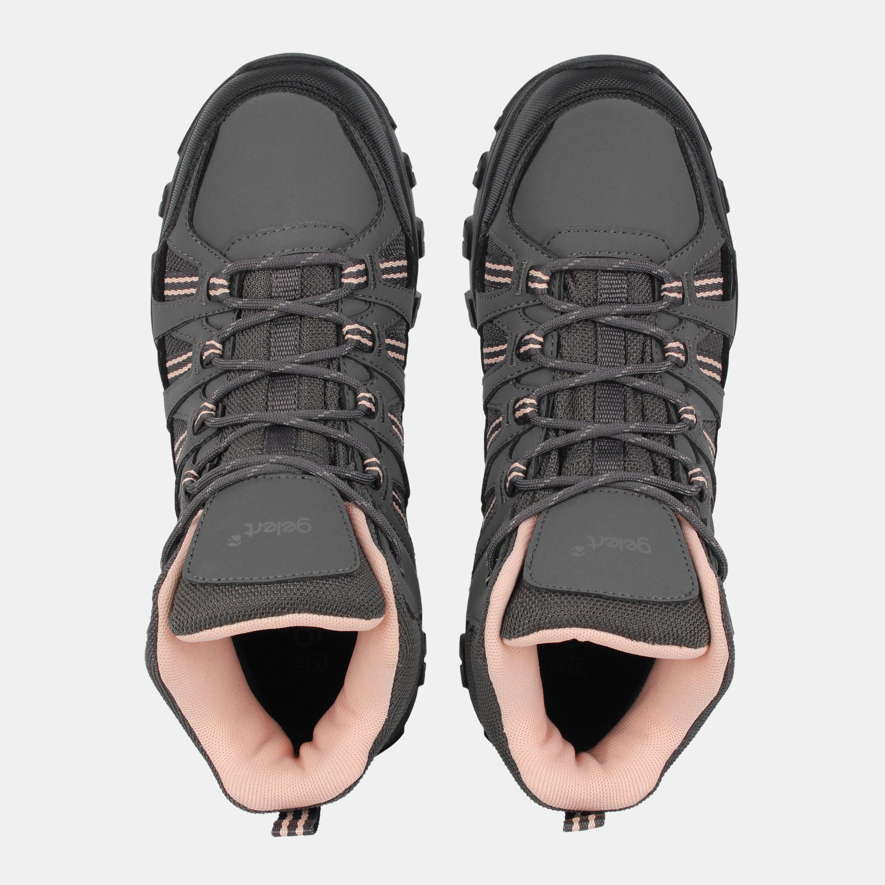 Charcoal/Pink - Gelert - Horizon Waterproof Walking Boots Juniors - 4