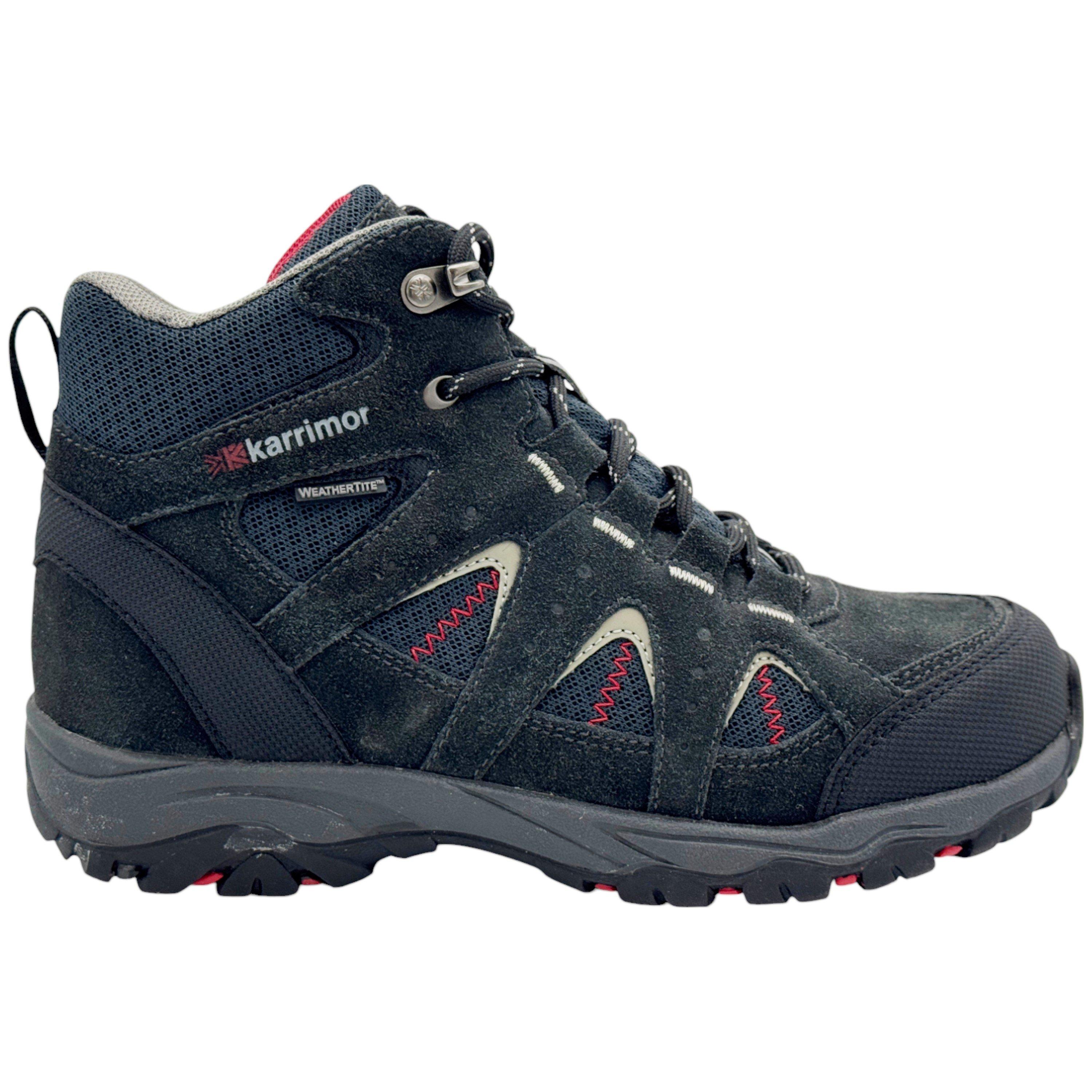 Karrimor Boys Mount Waterproof Walking Boots Juniors - Black/Red - 5 (38)