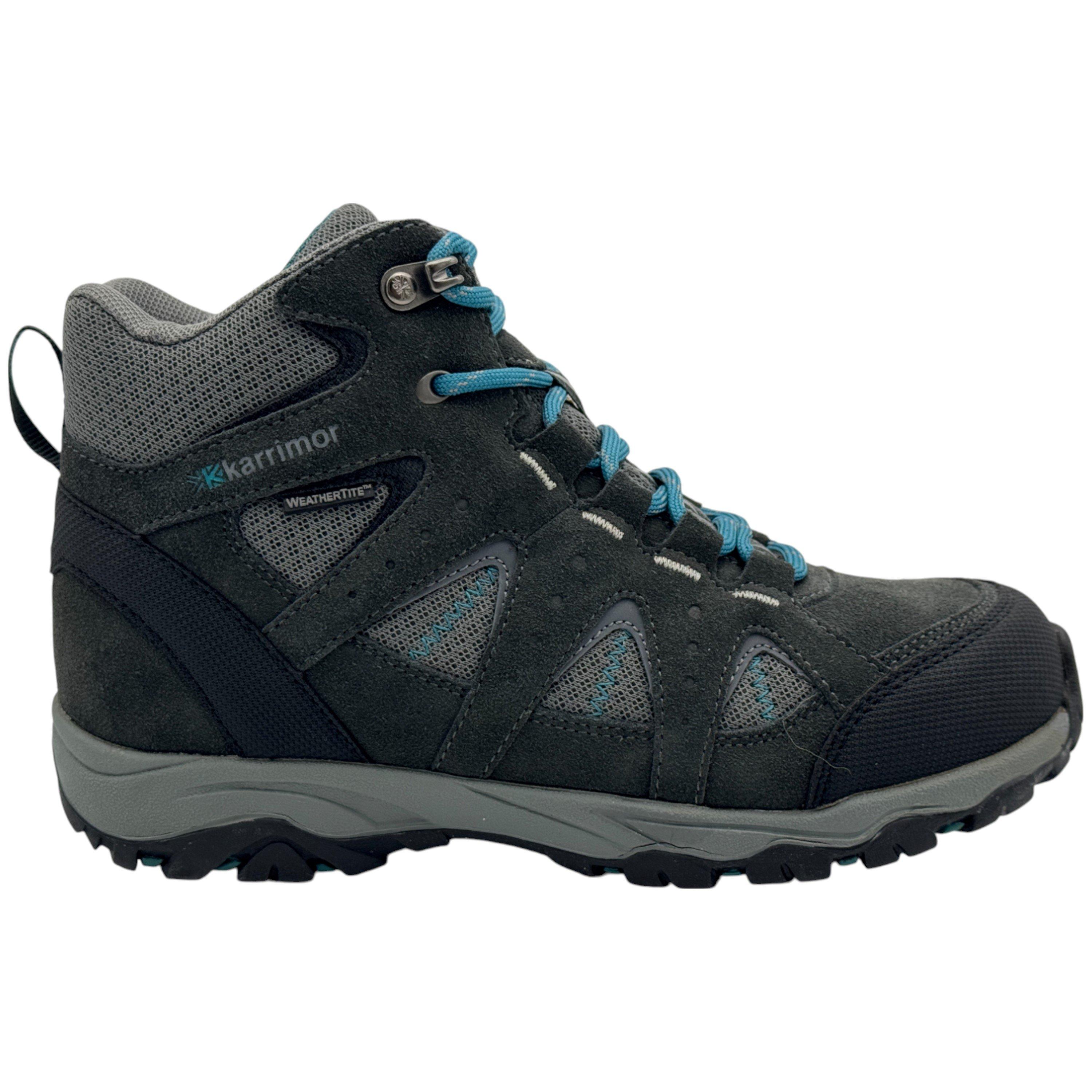 Grey/Teal - Karrimor - Mount Waterproof Walking Boots Juniors - 1