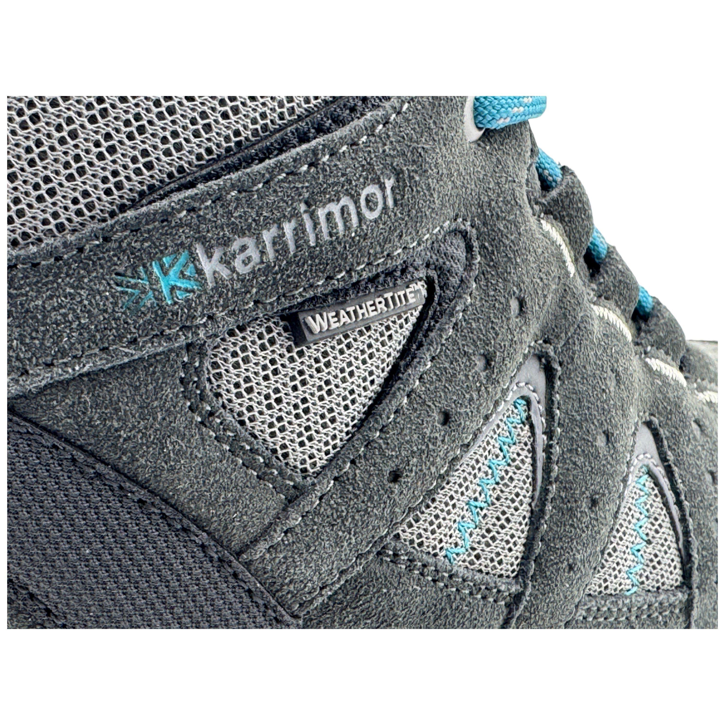 Grey/Teal - Karrimor - Mount Waterproof Walking Boots Juniors - 6