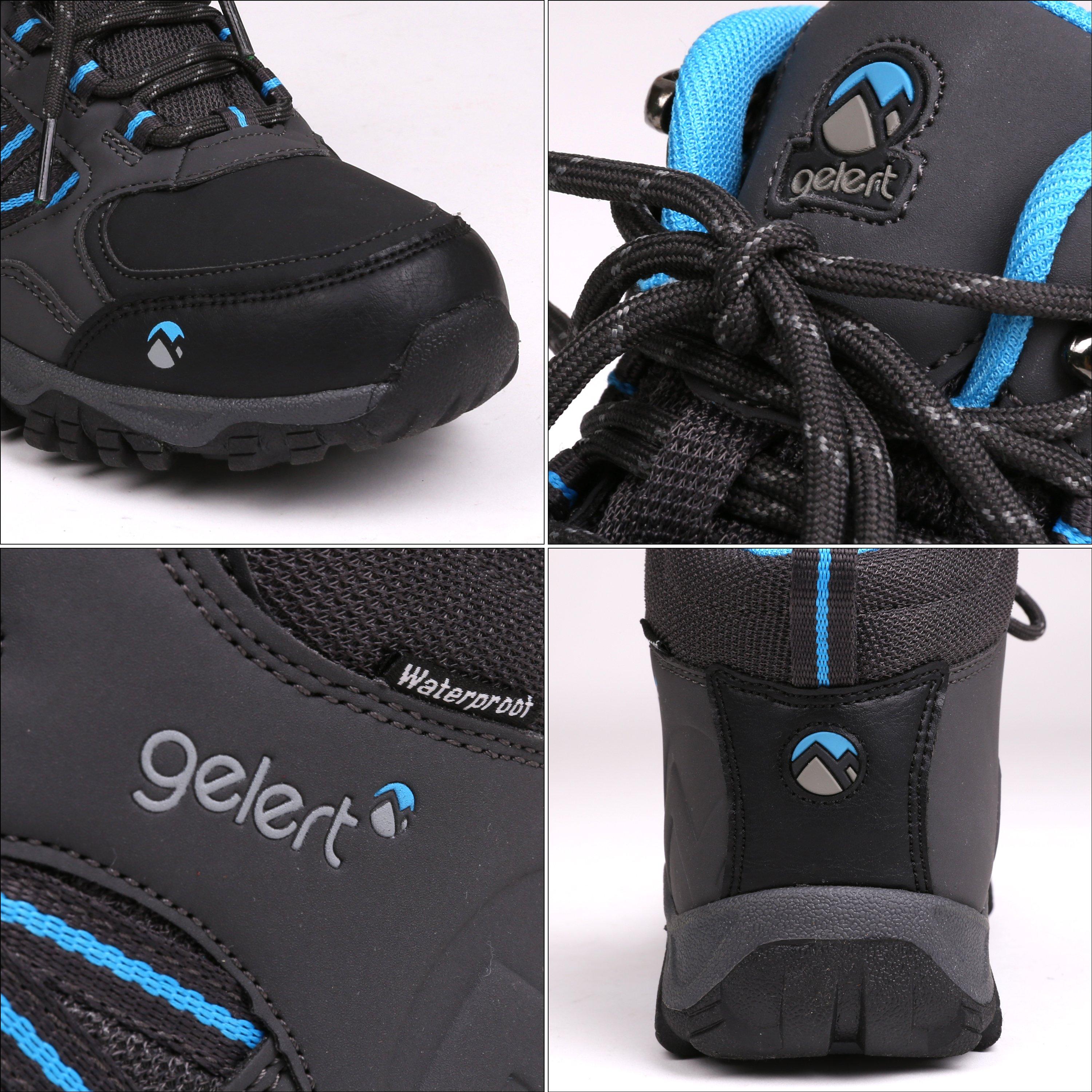 Houtskool/Blauw - Gelert - Horizon Mid Waterproof Walking Boots Juniors - 6