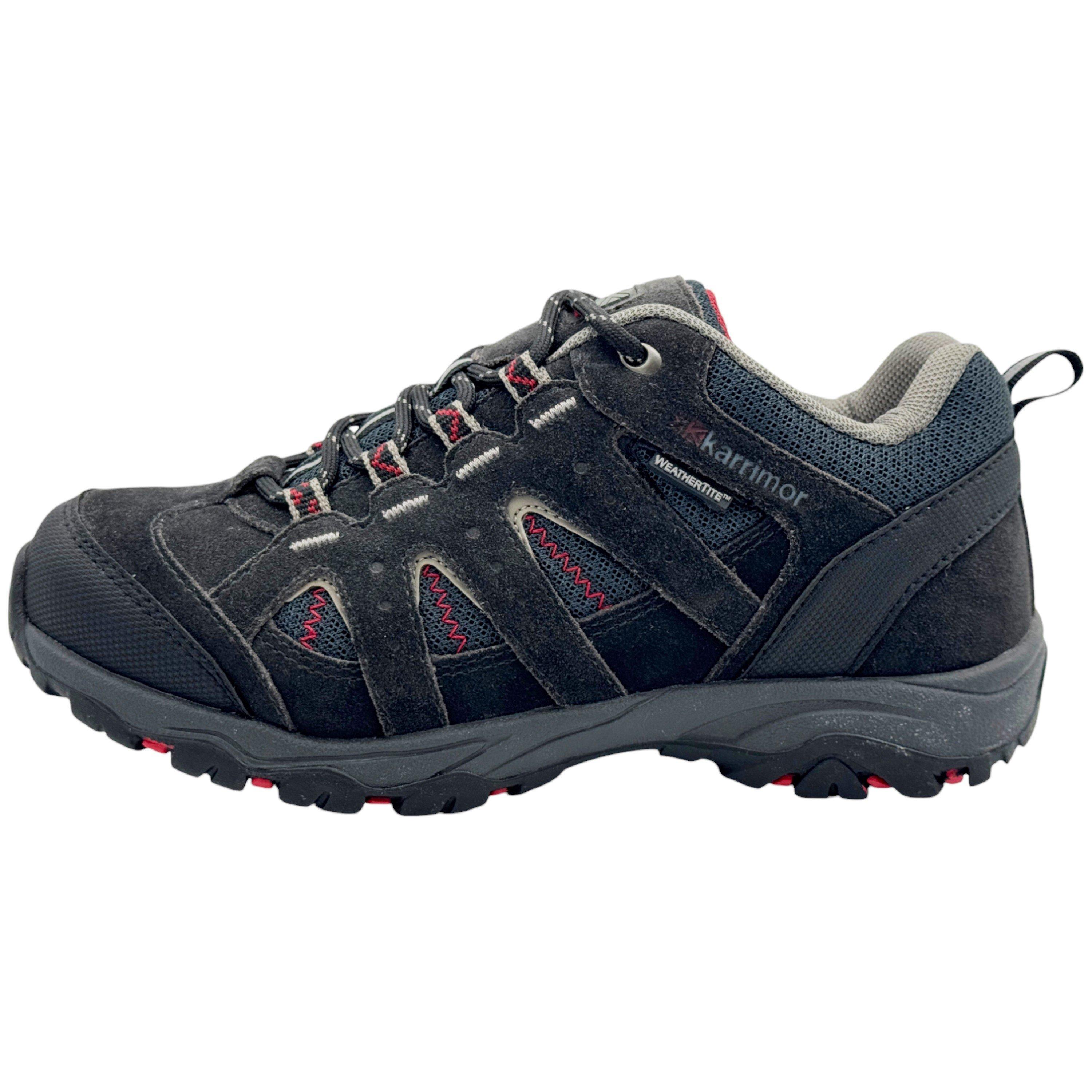Karrimor Boys Mount Waterproof Walking Shoes Juniors - Black/Red - 6 (39)