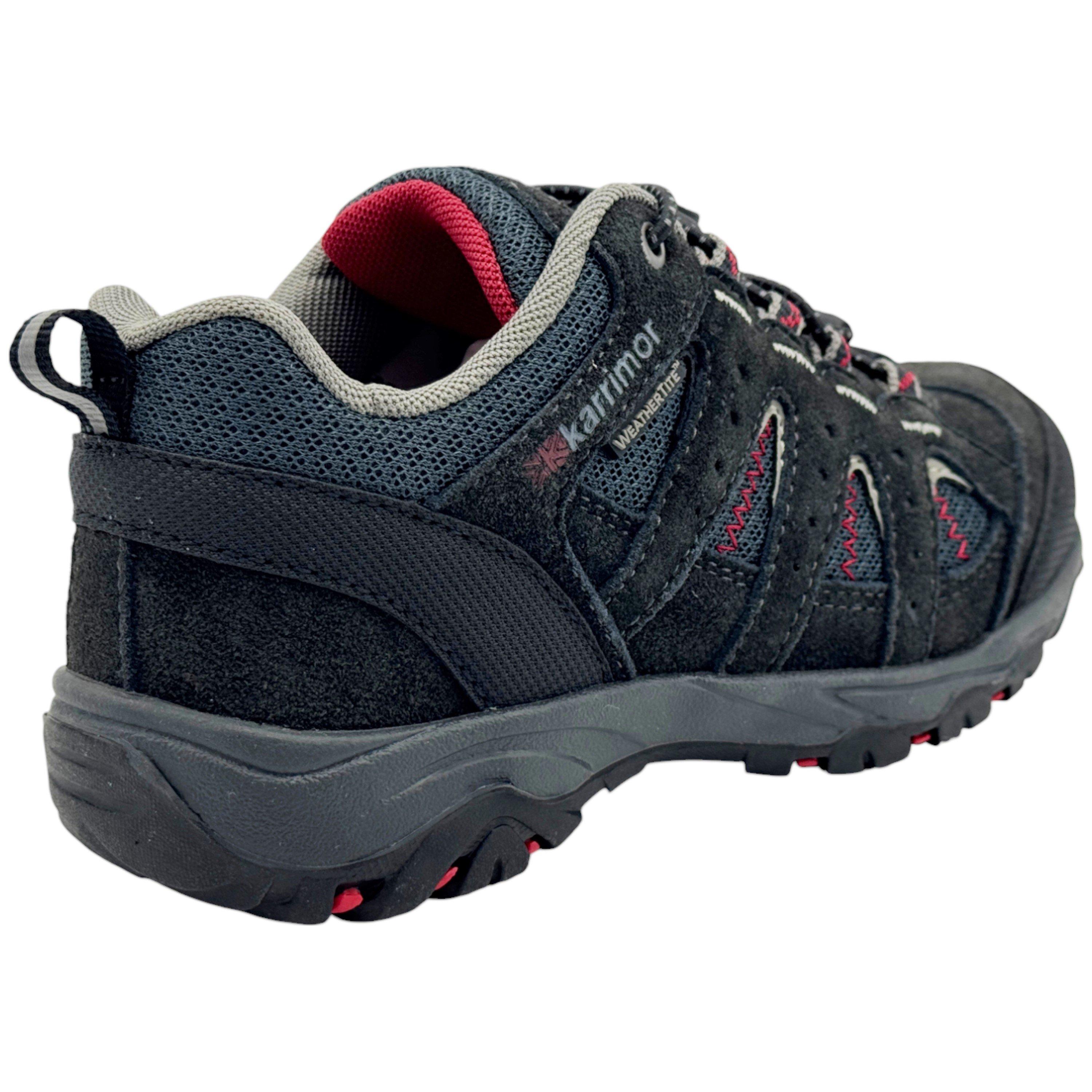 Black/Red - Karrimor - Mount Waterproof Walking Shoes Juniors - 6