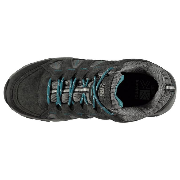Gris/bleu-vert - Karrimor - Mount Low Junior Waterproof Walking Shoes - 3