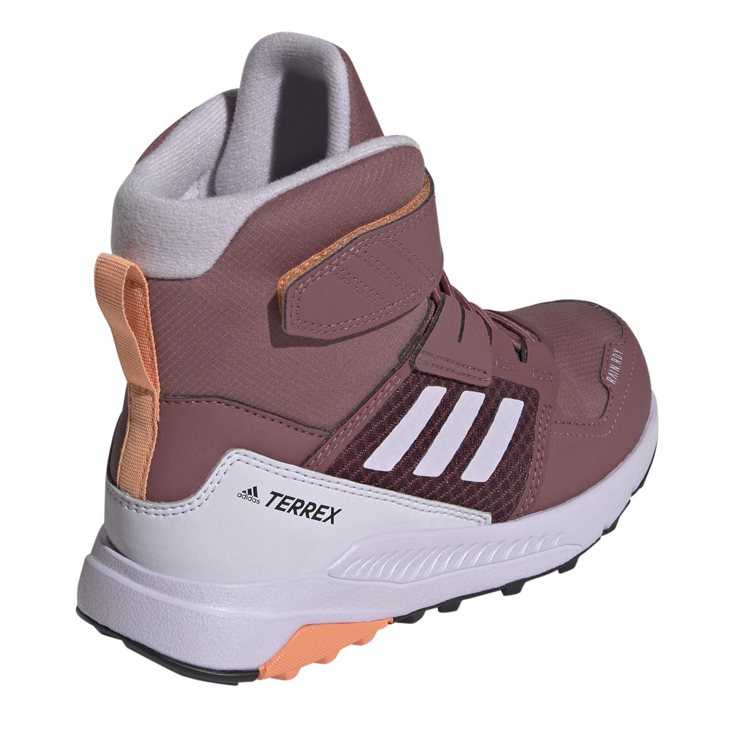 Quicri/Sild/Amb - adidas - Terrex Trailmaker High C.Rdy K Walking Shoes Unisex Kids - 4