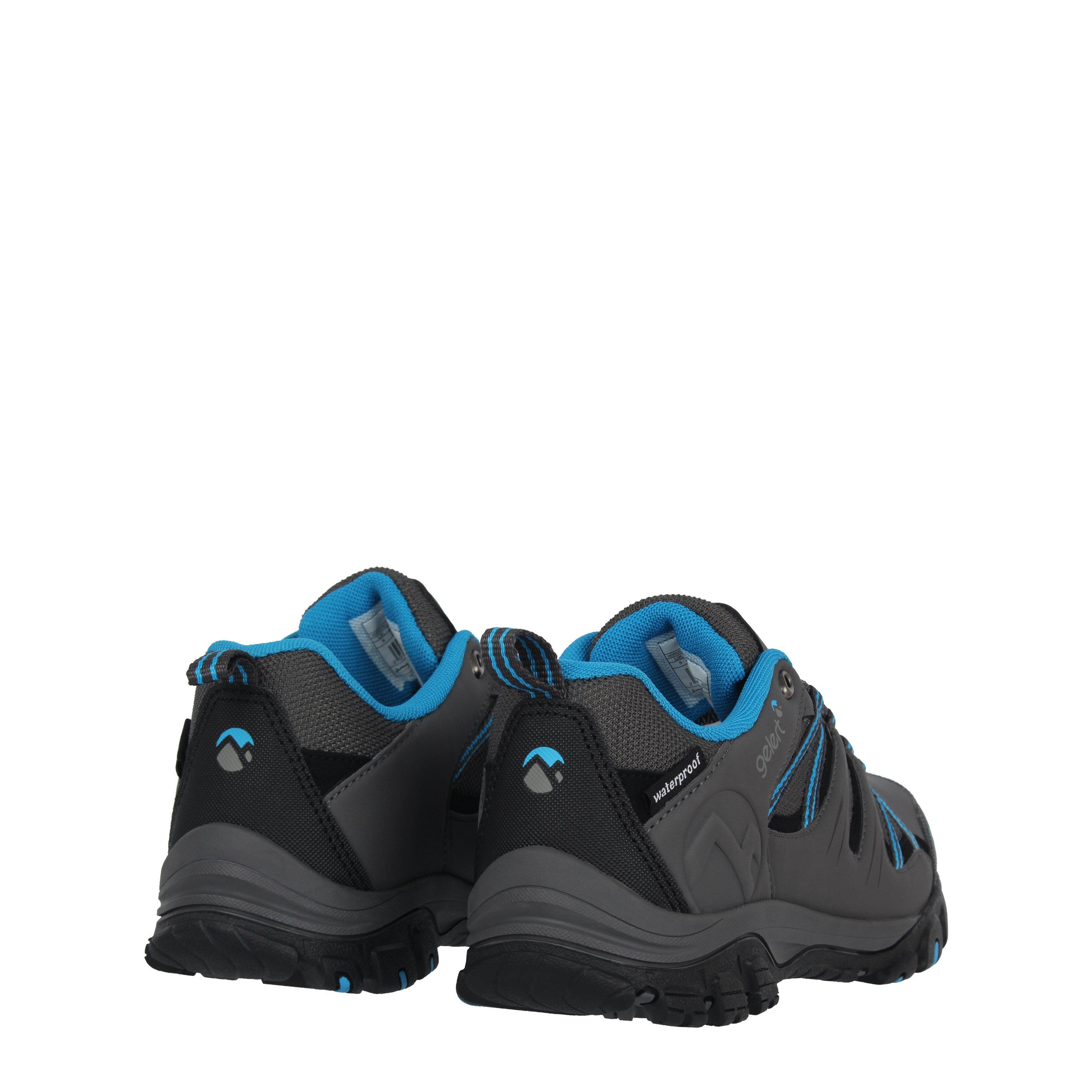 Kohle/Blau - Gelert - Horizon Low WP Juniors Walking Shoes - 4