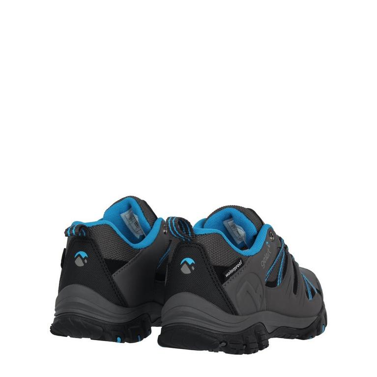 Kohle/Blau - Gelert - Horizon Low WP Juniors Walking Shoes - 4