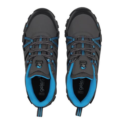 Charcoal/Blue - Gelert - Horizon Low WP Juniors Walking Shoes - 5
