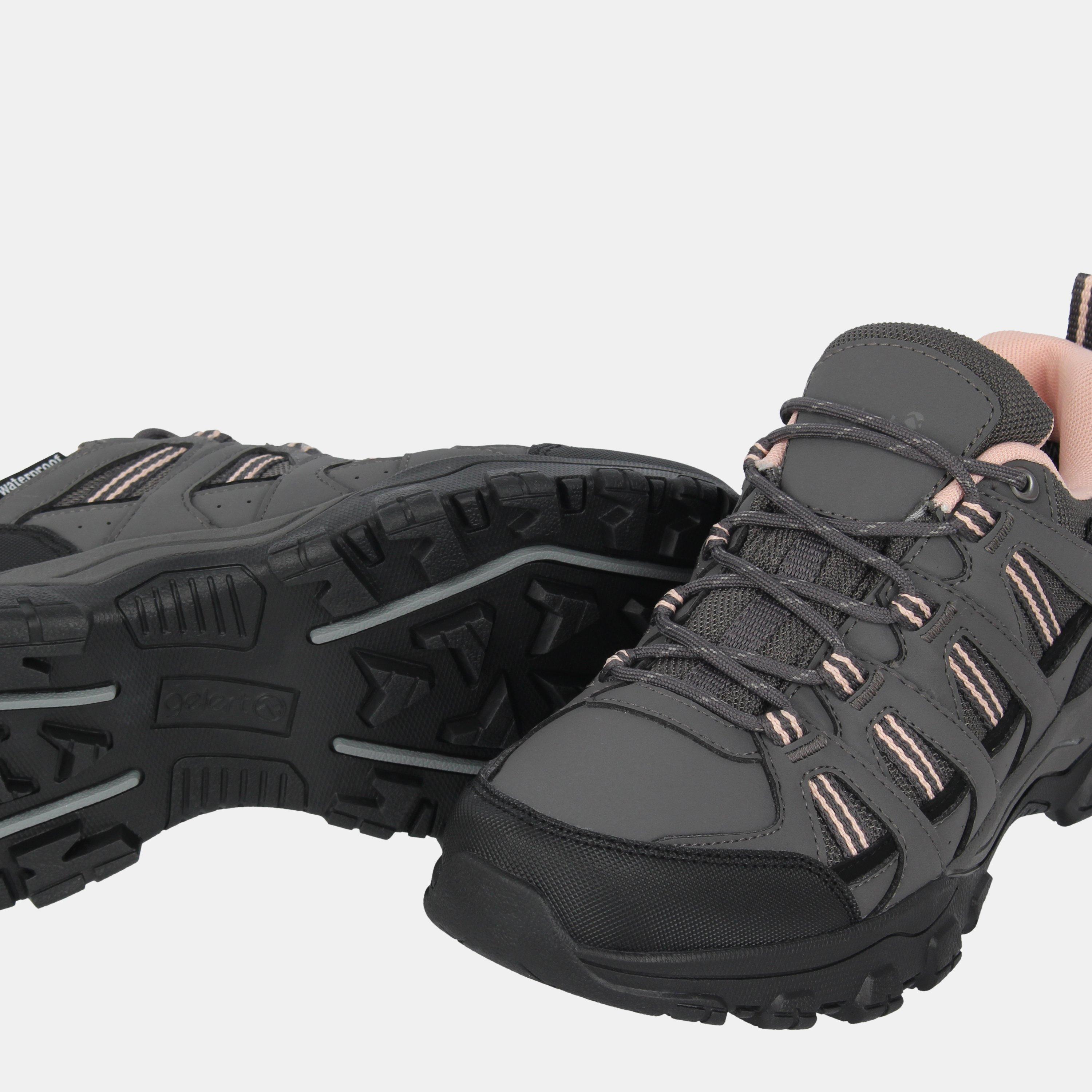 Kohle/Rosa - Gelert - Horizon Low Waterproof Walking Shoes Junior - 3