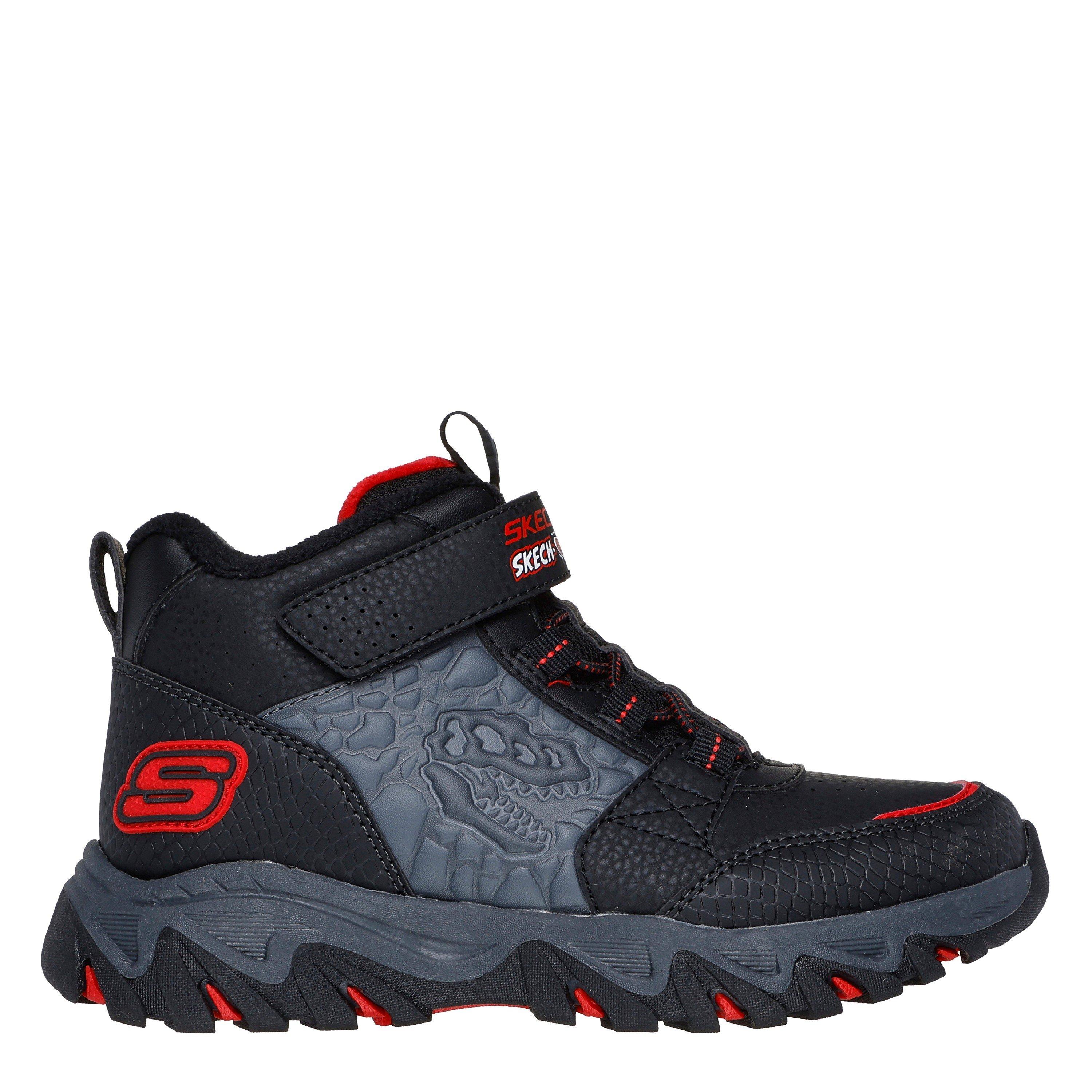 Zwart/Rood - Skechers - Unisex Kids' Ranger Non Waterproof Walking Shoes - 3