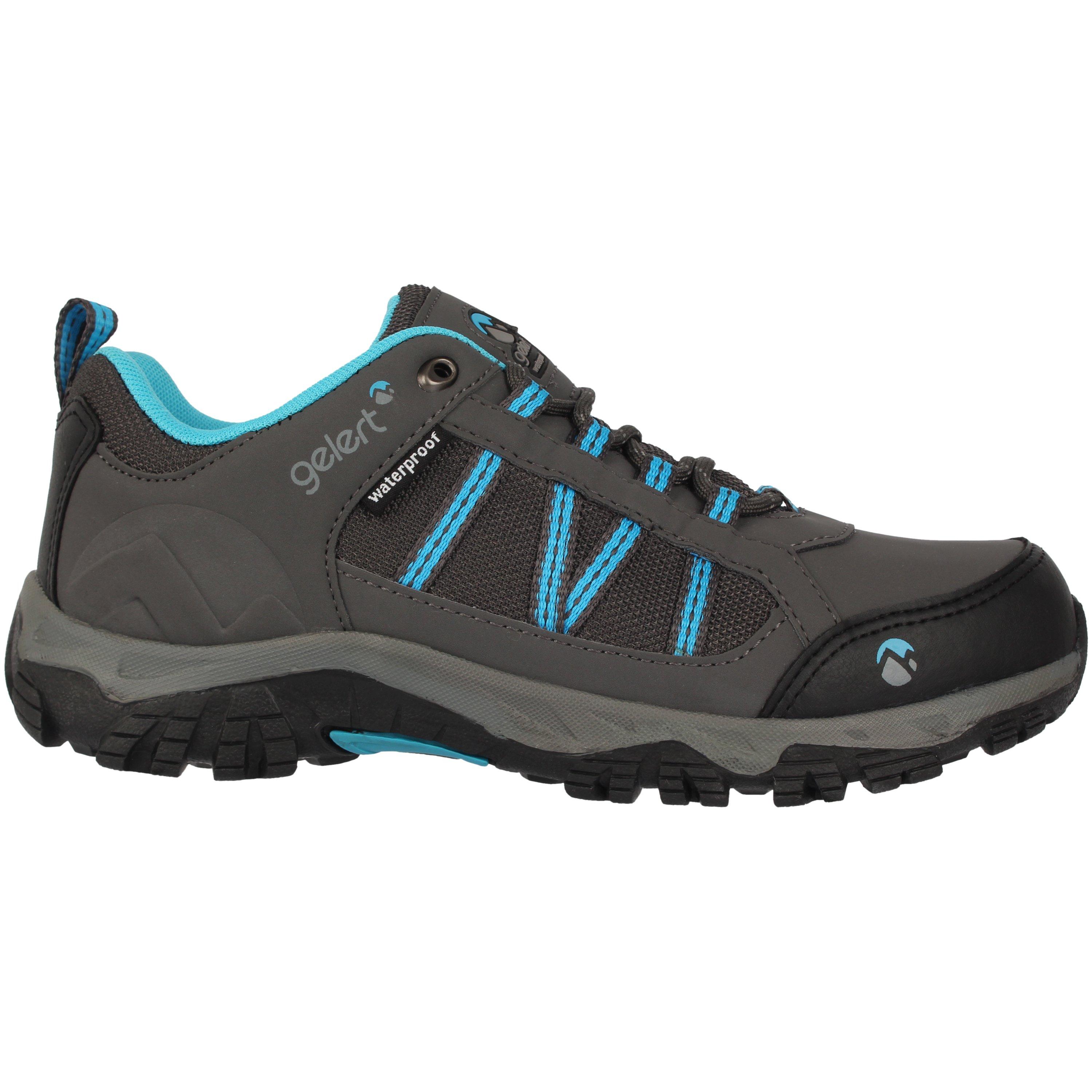 Charcoal/Blue - Gelert - Horizon Low Waterproof Walking Shoes - 1
