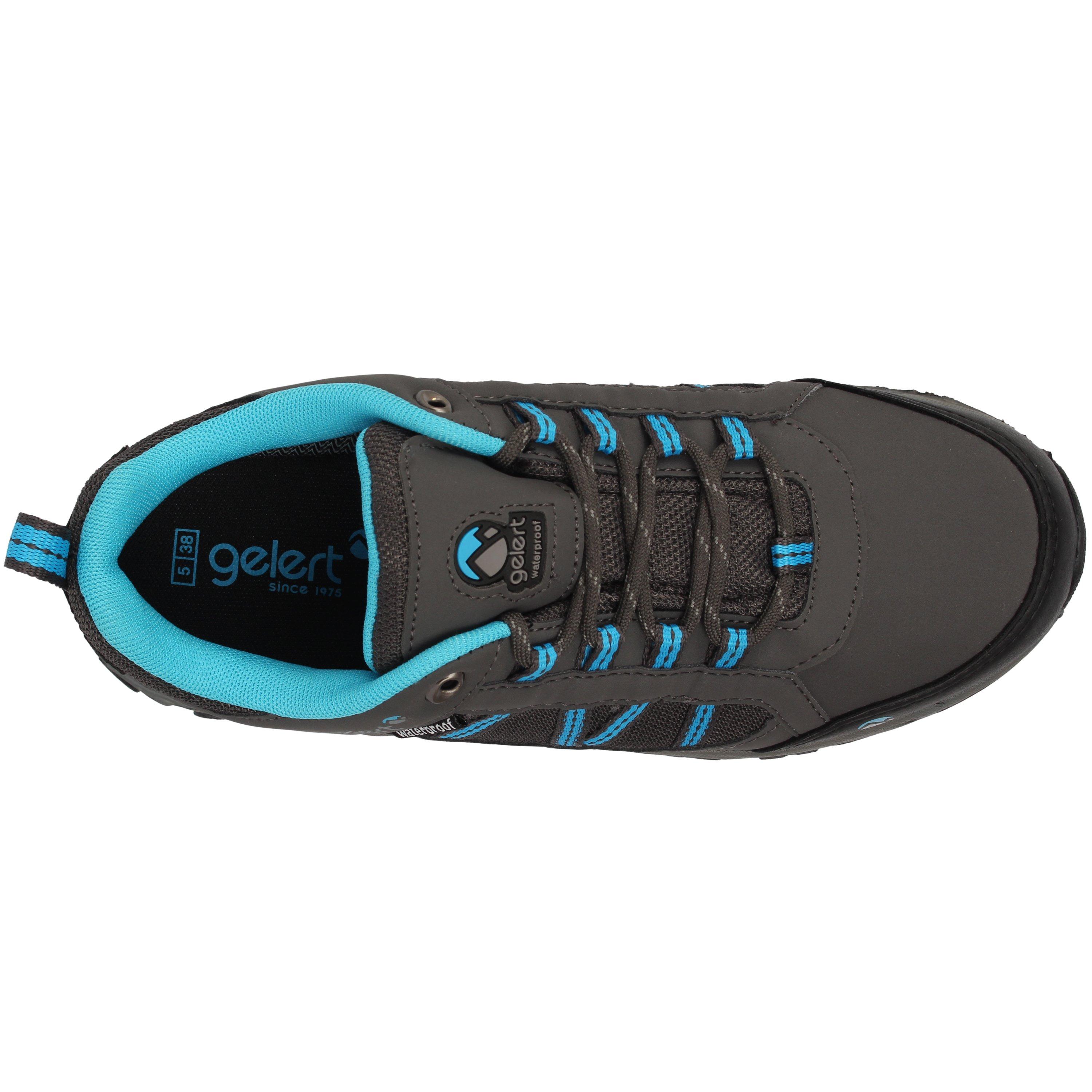 Charcoal/Blue - Gelert - Horizon Low Waterproof Walking Shoes - 3