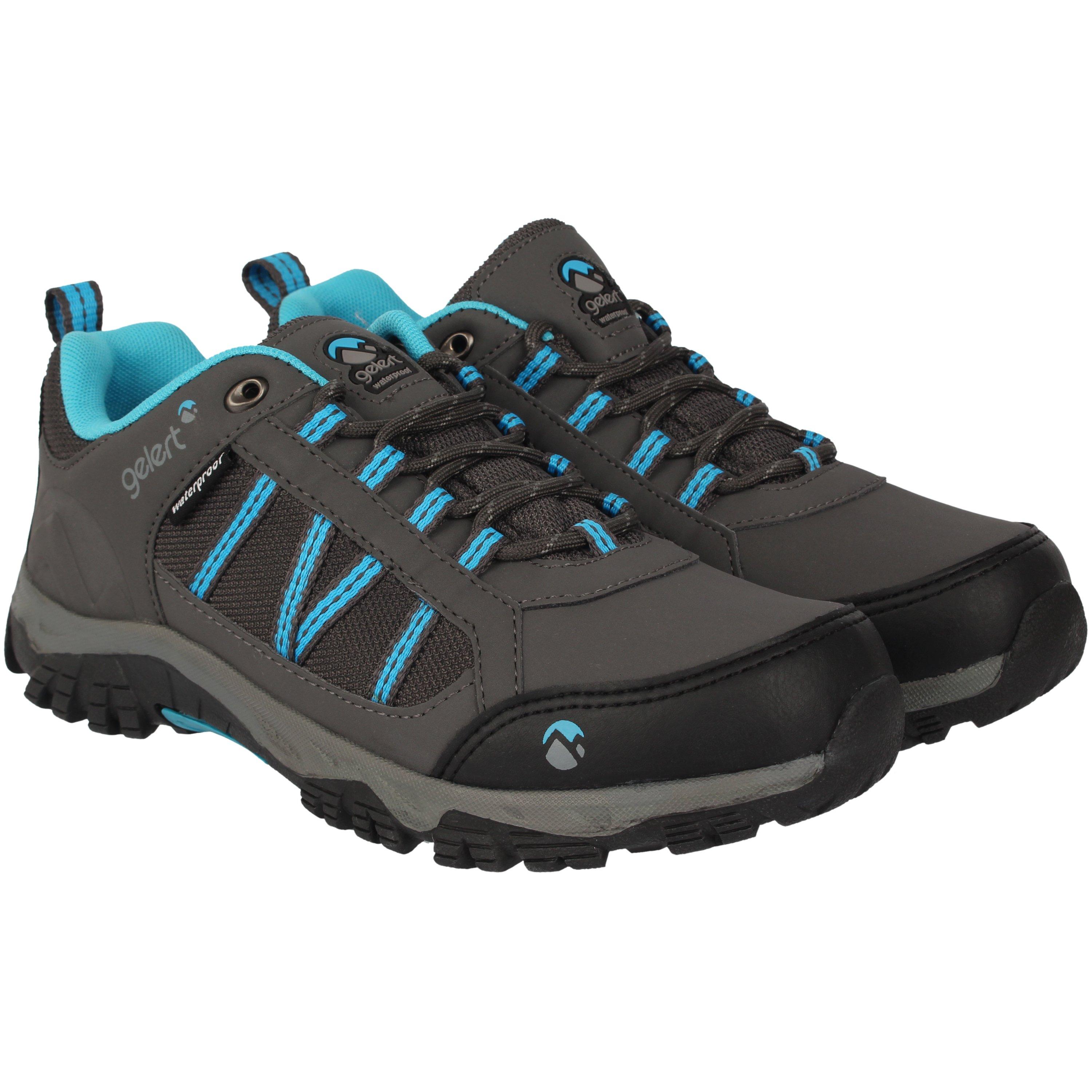 Charcoal/Blue - Gelert - Horizon Low Waterproof Walking Shoes - 5