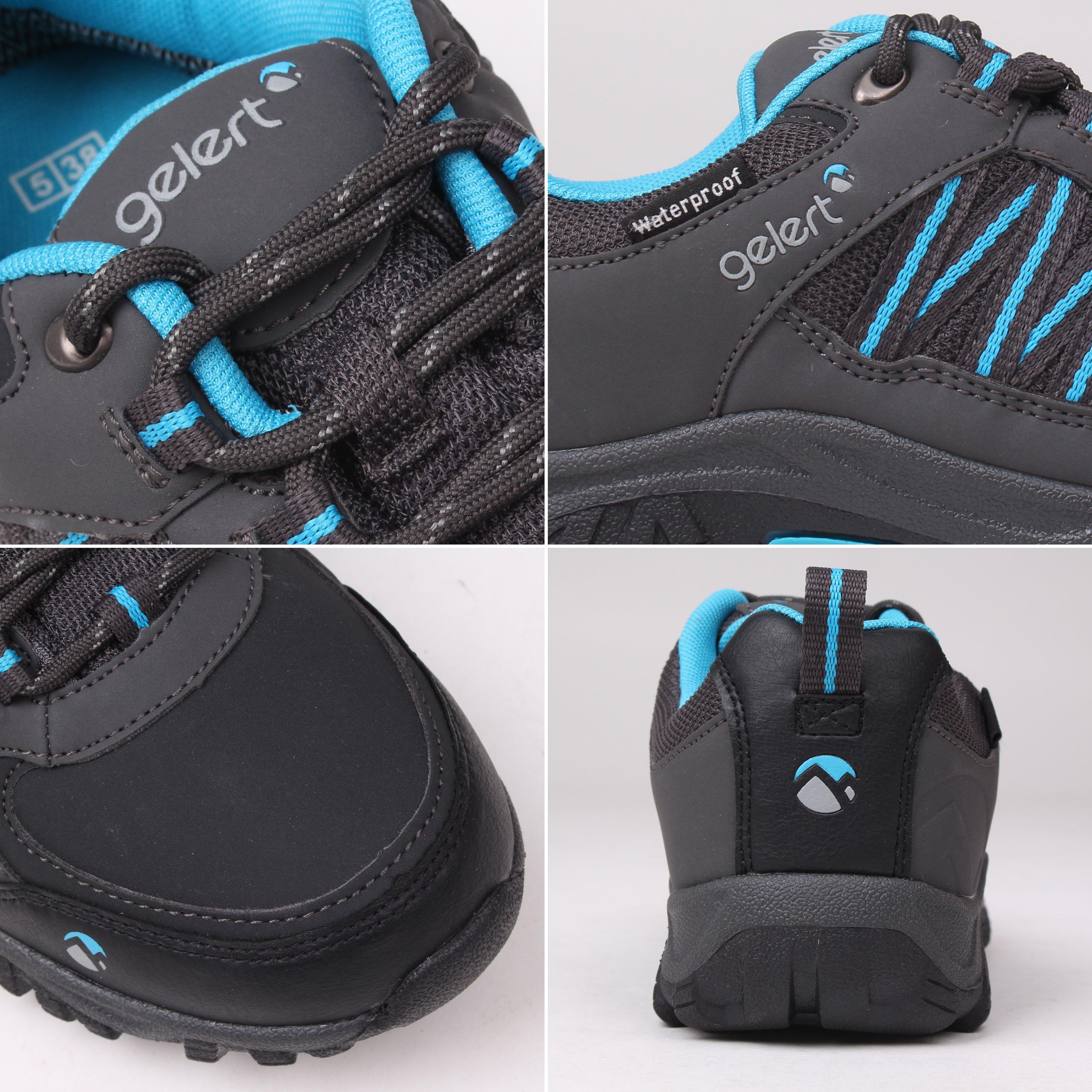 Charcoal/Blue - Gelert - Horizon Low Waterproof Walking Shoes - 6