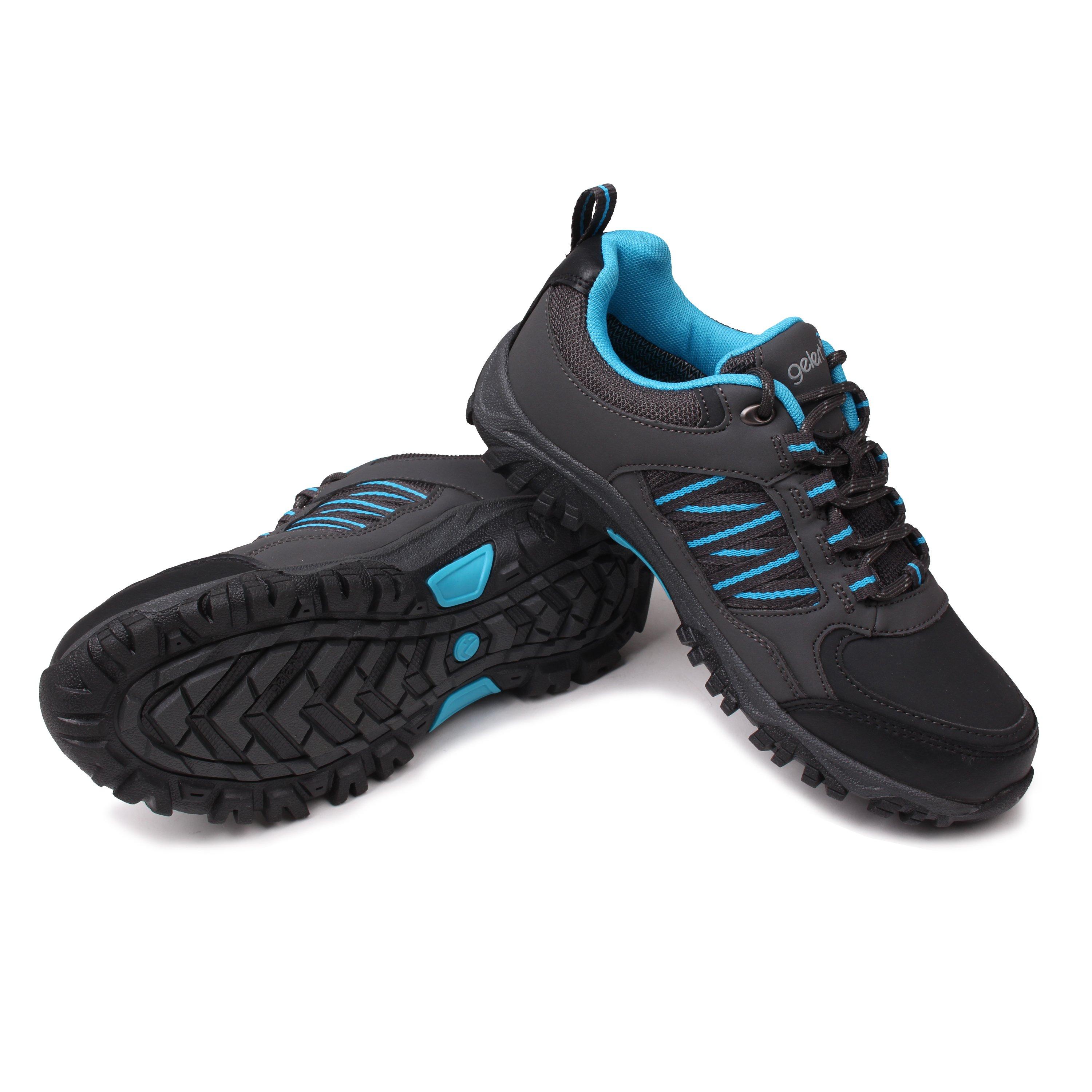Charcoal/Blue - Gelert - Horizon Low Waterproof Walking Shoes - 7