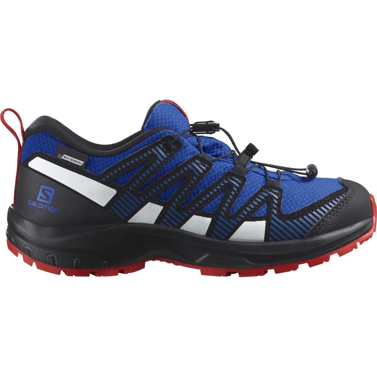 Azul Lápis/Preto - Salomon - XA Pro V8 Waterproof Trail Running Shoe Juniors - 1