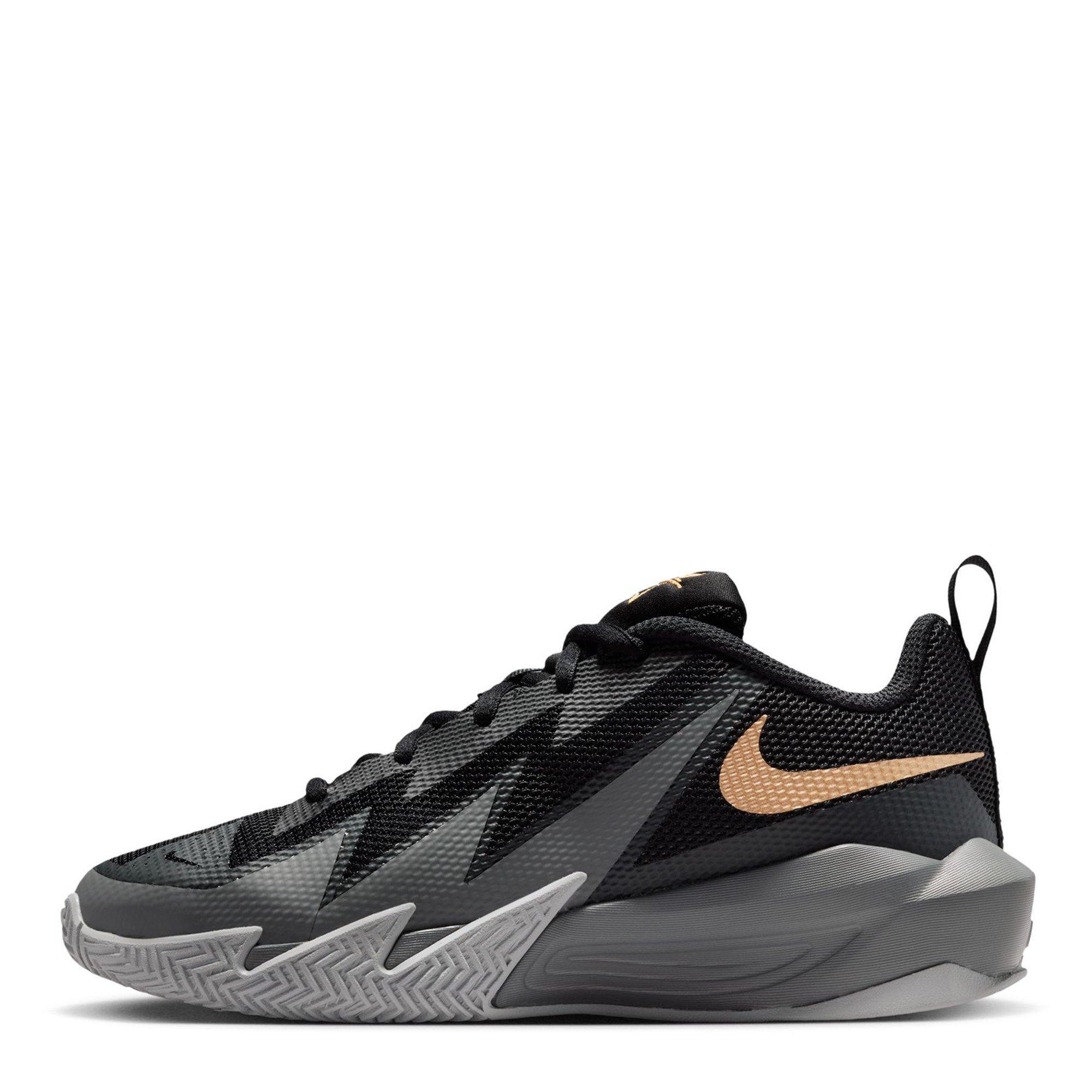 Black/Mtlc Gold - Nike - Kids' Basketball Trainers - 2