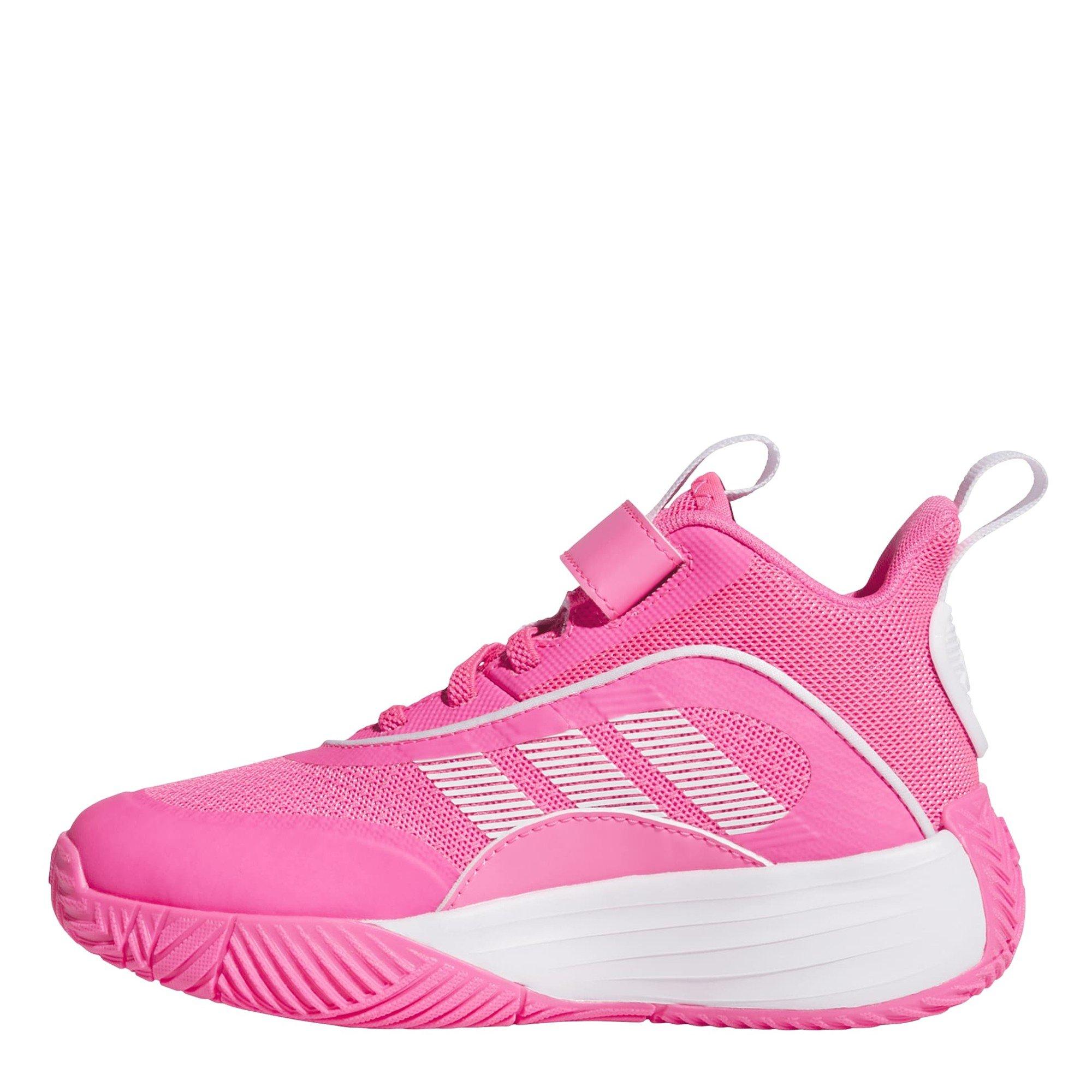 Lucpnk/wht - adidas - Kids' Own The Game 3.0 Basketball Trainers - 2