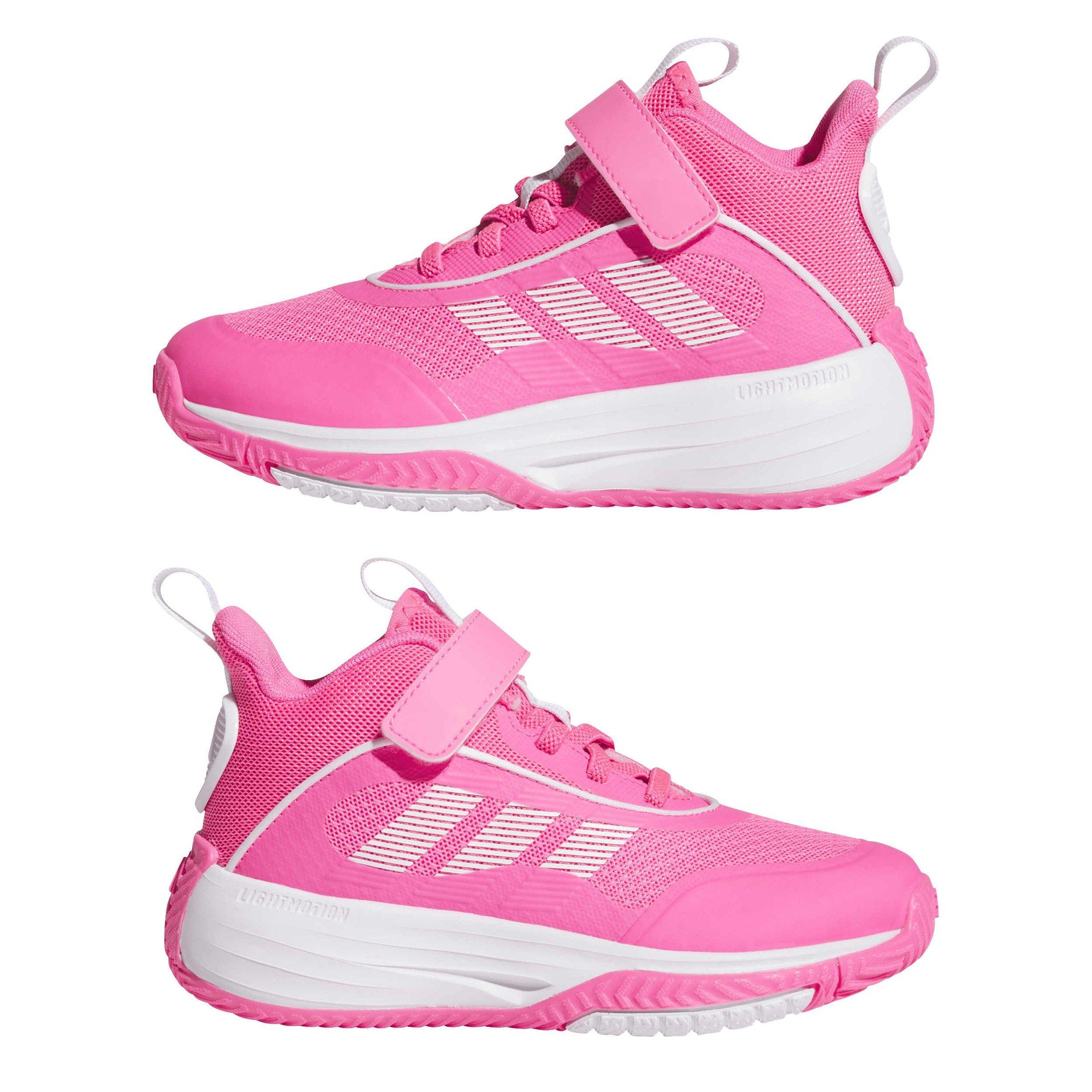 Lucpnk/wht - adidas - Kids' Own The Game 3.0 Basketball Trainers - 9