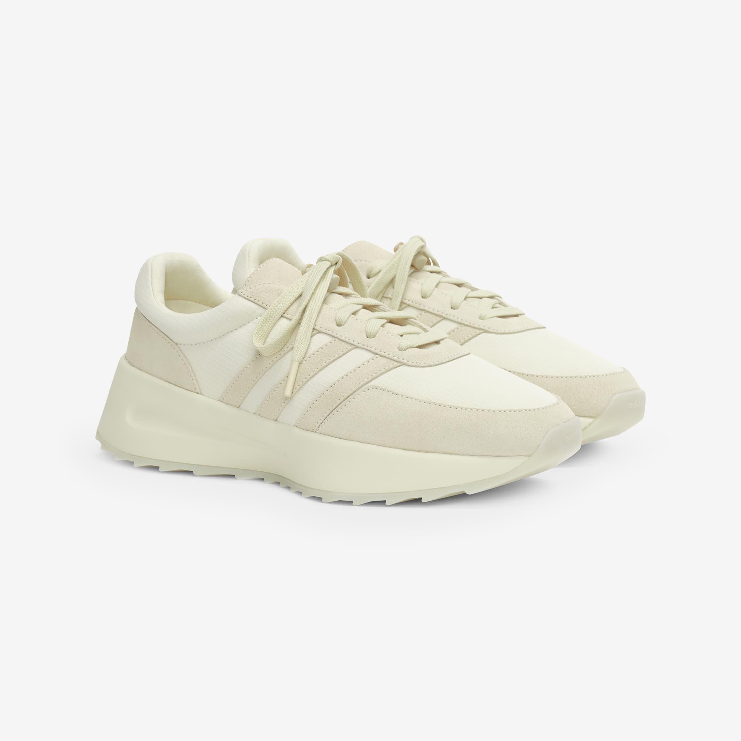 Pale Yellow - adidas - Kids' Athleti LA Junior Basketball Trainers - 5
