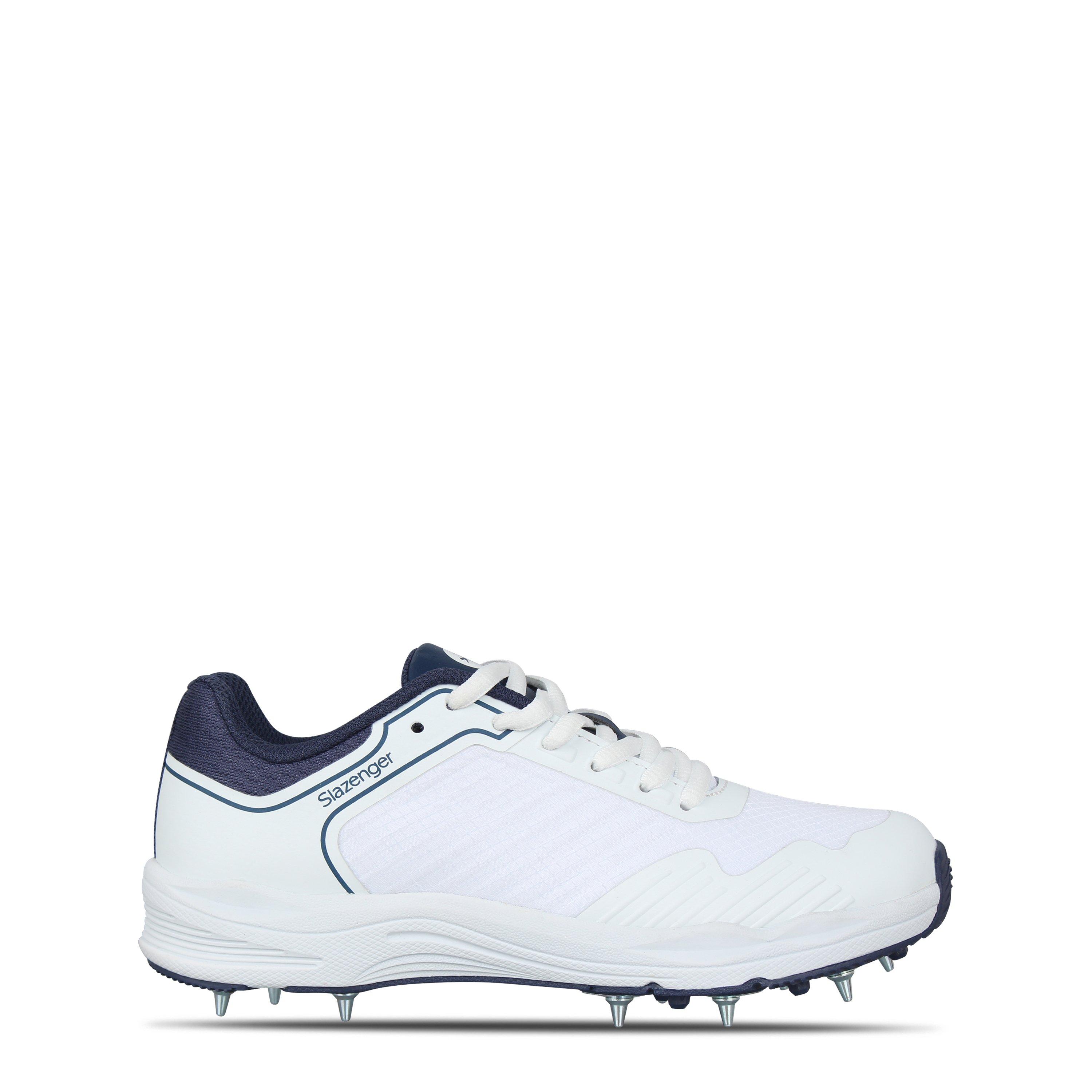 Slazenger Cricket Spike Trainers Juniors - White/Navy
