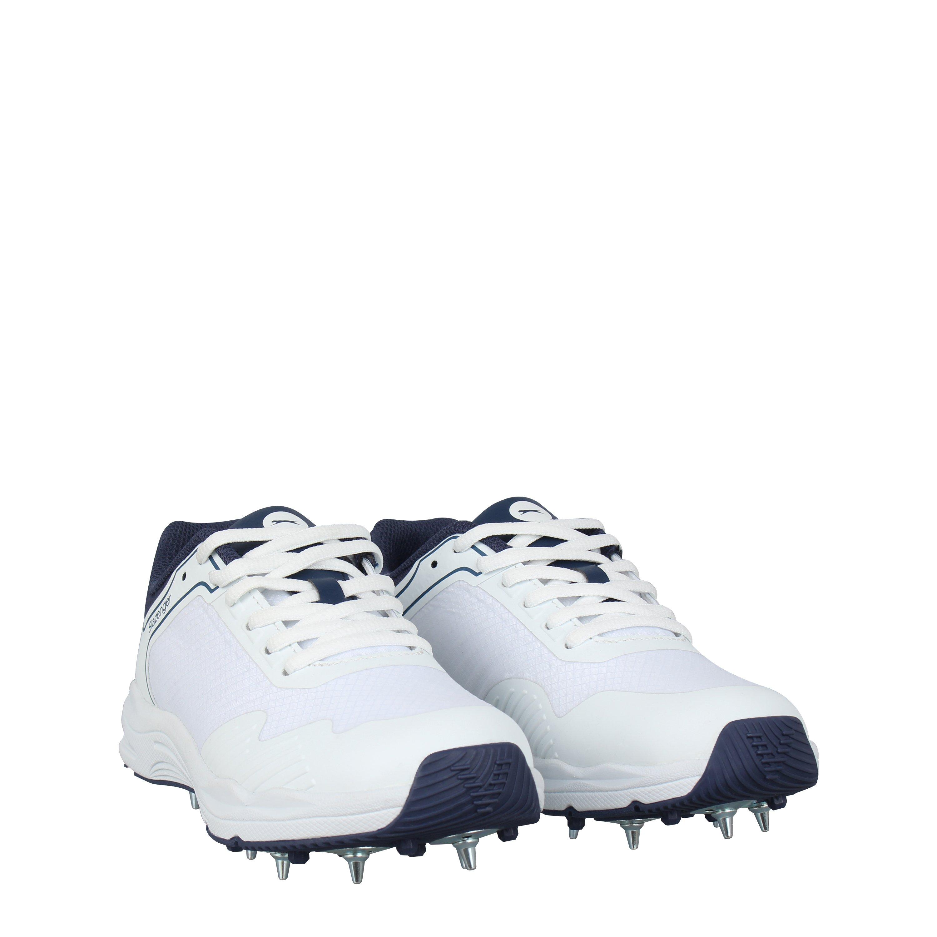 Wit/Marineblauw - Slazenger - Cricket Spike Trainers Juniors - 3