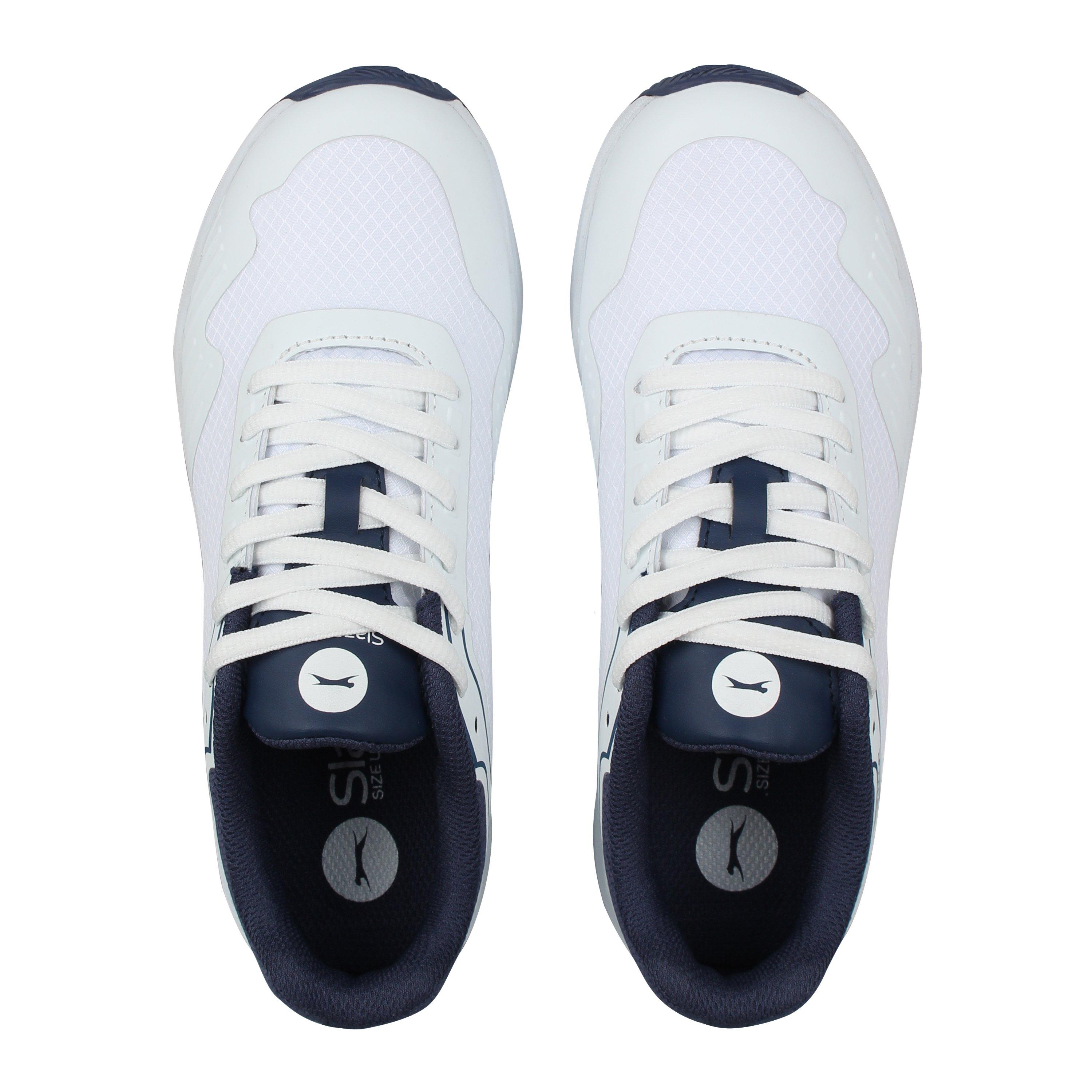 Wit/Marineblauw - Slazenger - Cricket Spike Trainers Juniors - 5