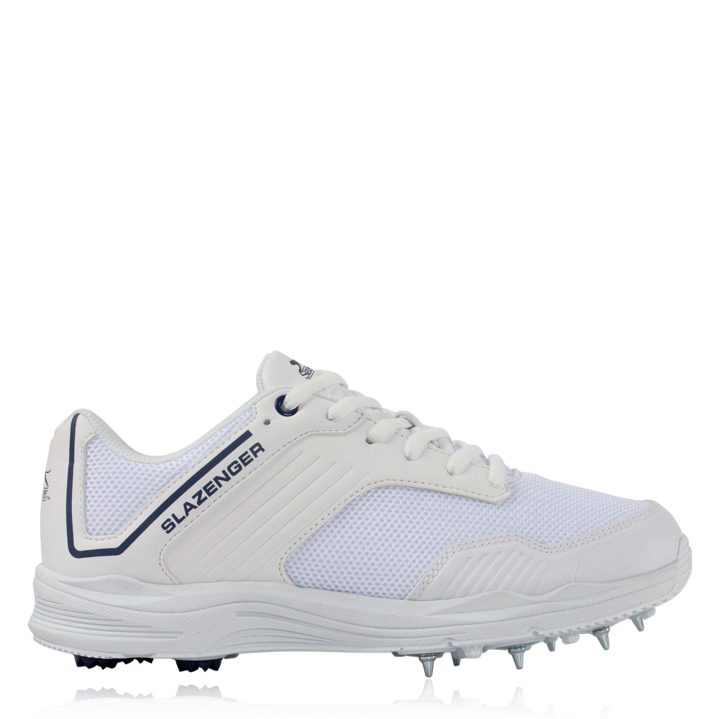 White/Navy - Slazenger - V Series Junior Cricket Shoes - 1