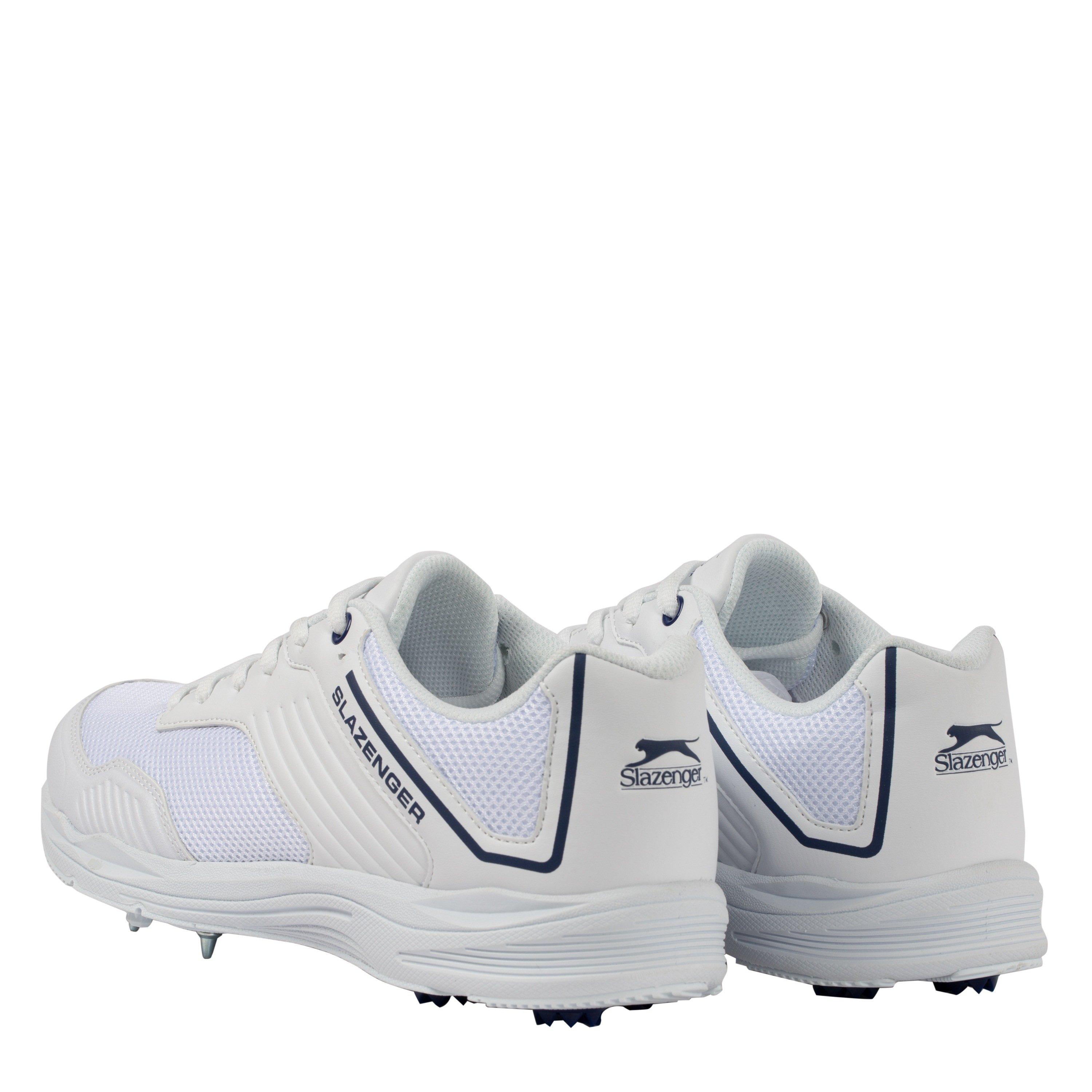 Bijelo/Mornarsko plava - Slazenger - V Series Junior Cricket Shoes - 4