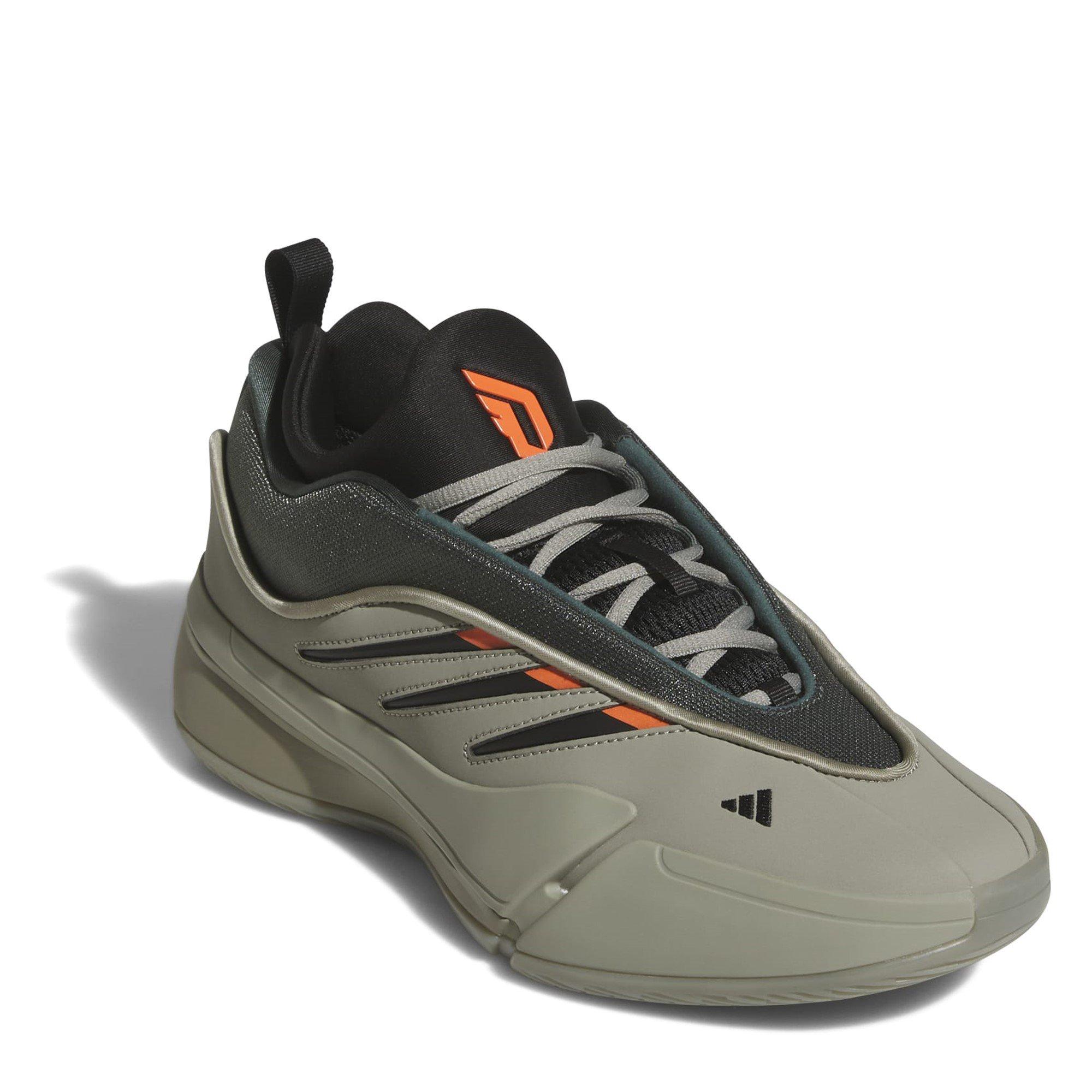 Slvr/Ivy/Orange - adidas - Dame 9 Low Trainers Juniors - 3