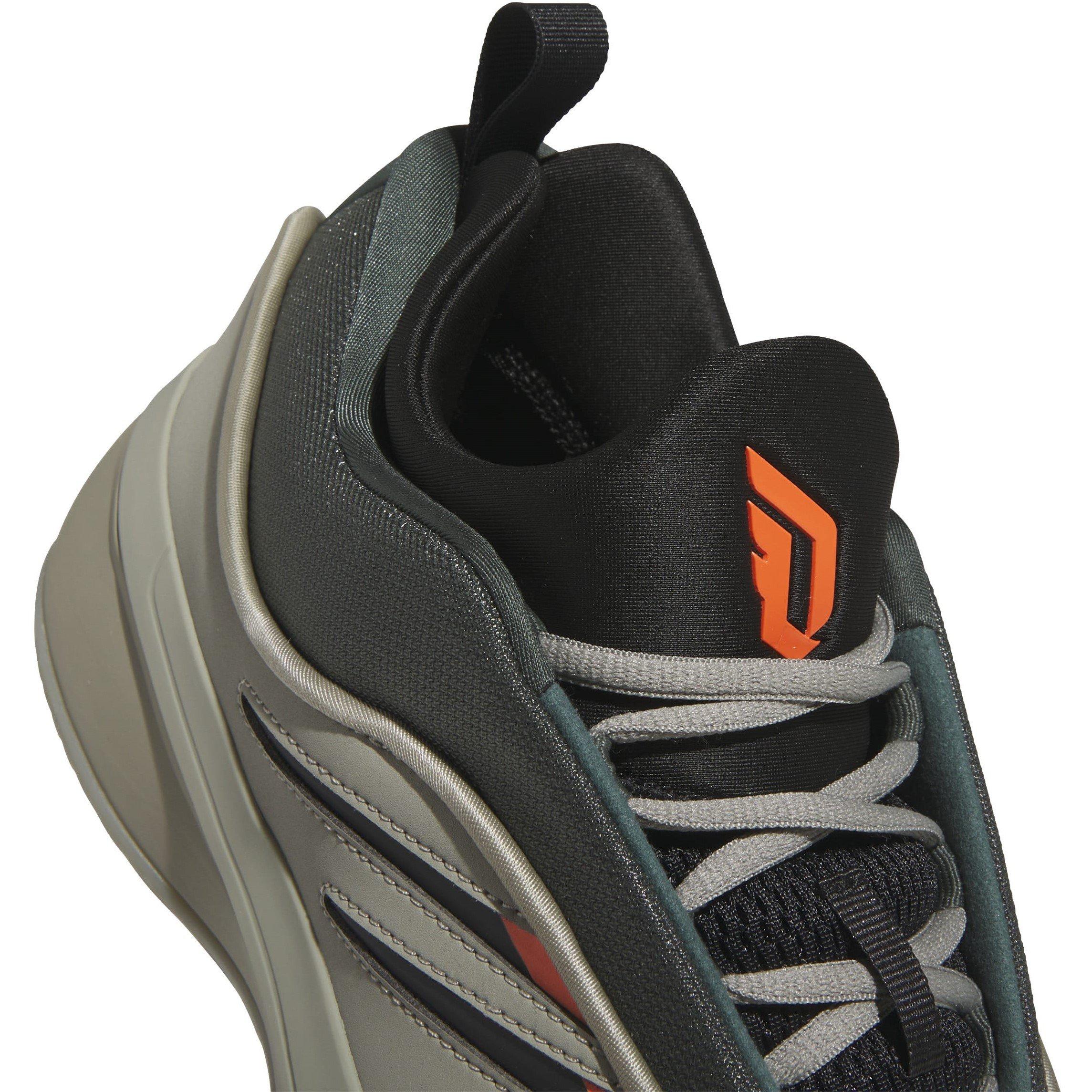 Slvr/Ivy/Orange - adidas - Dame 9 Low Trainers Juniors - 8