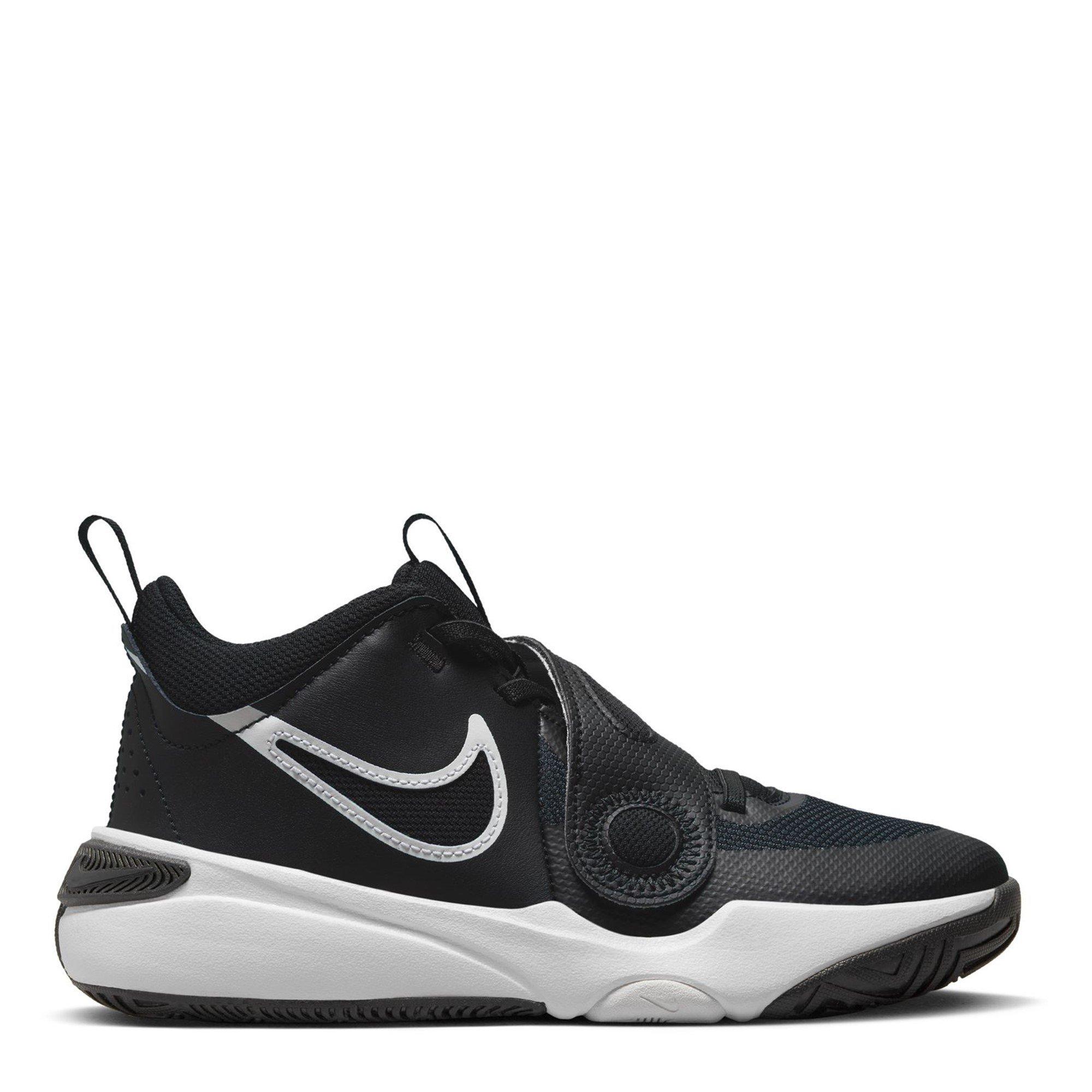 Nike Boys Hustle D11 Junior Basketball Trainers - Black/White - 5.5 (38.5)