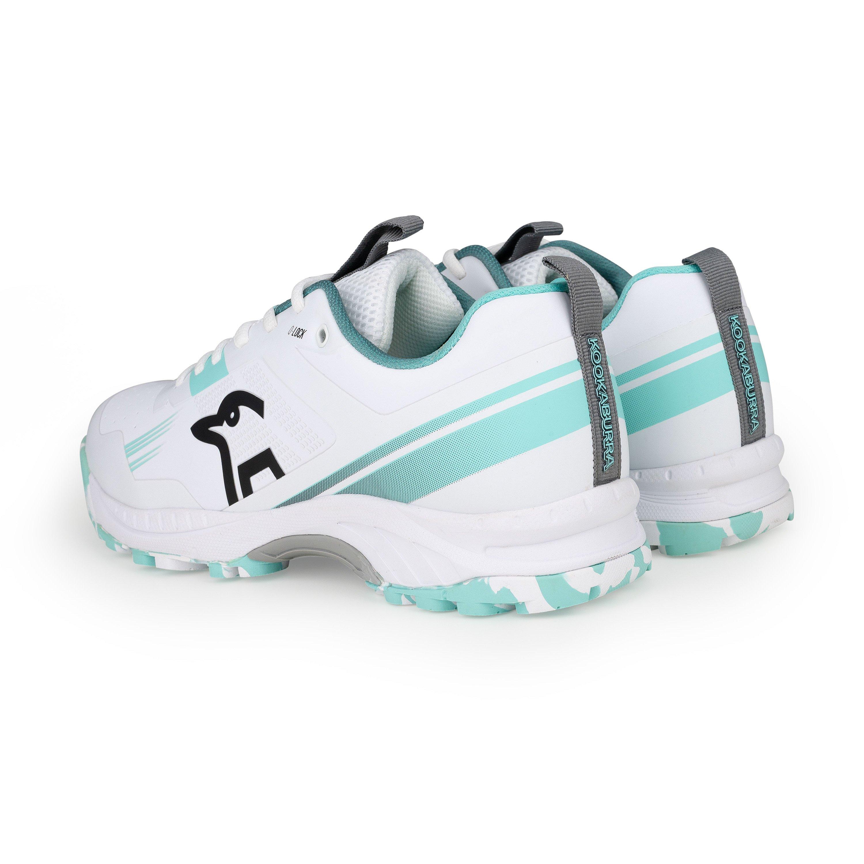 Blanc/Bleu - Kookaburra Sport - Pro 4.0 Cricket Shoe - Rubber Sole - Junior - 4