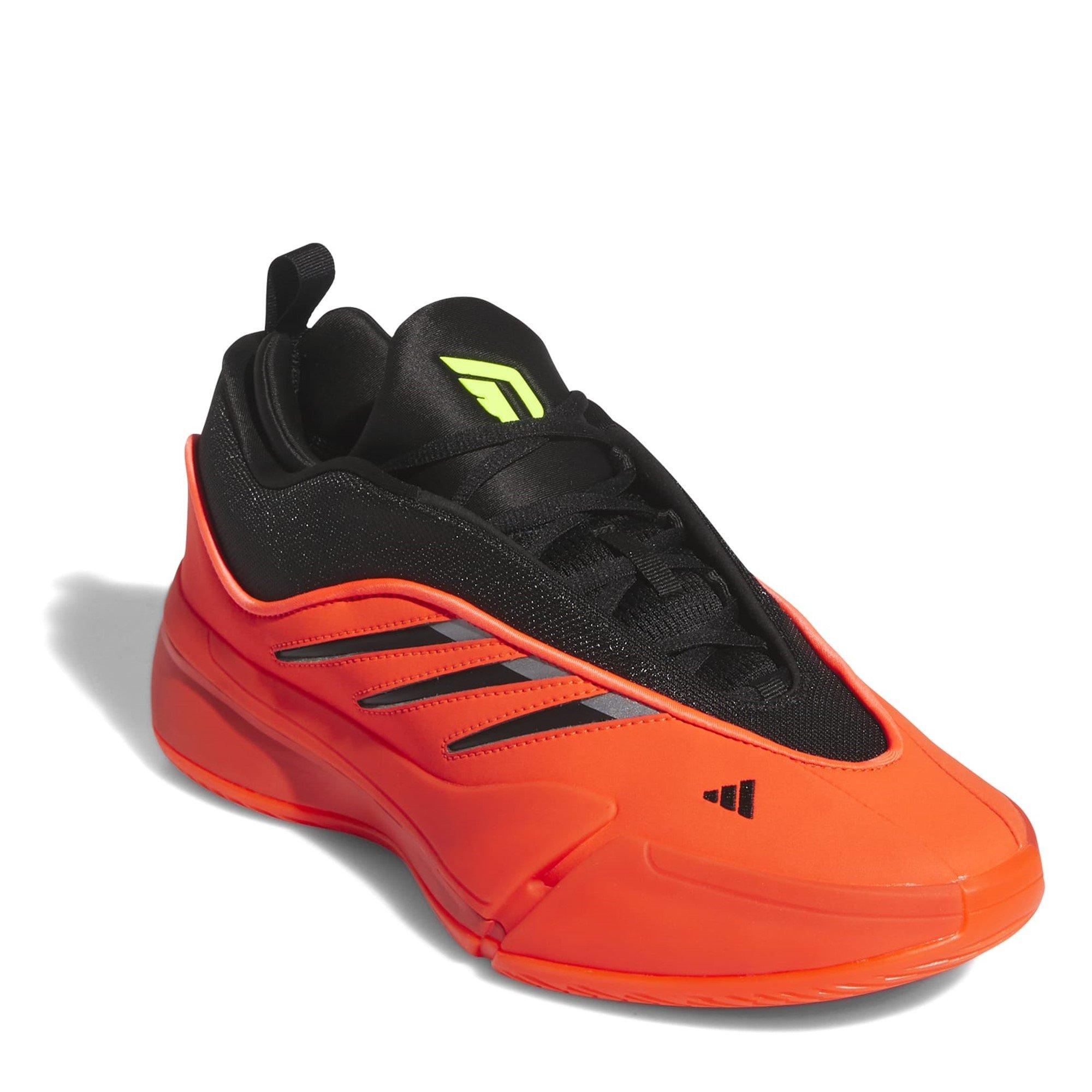 Rood/Zwart/ citroen - adidas - Dame 9 Basketball Trainers Juniors - 3