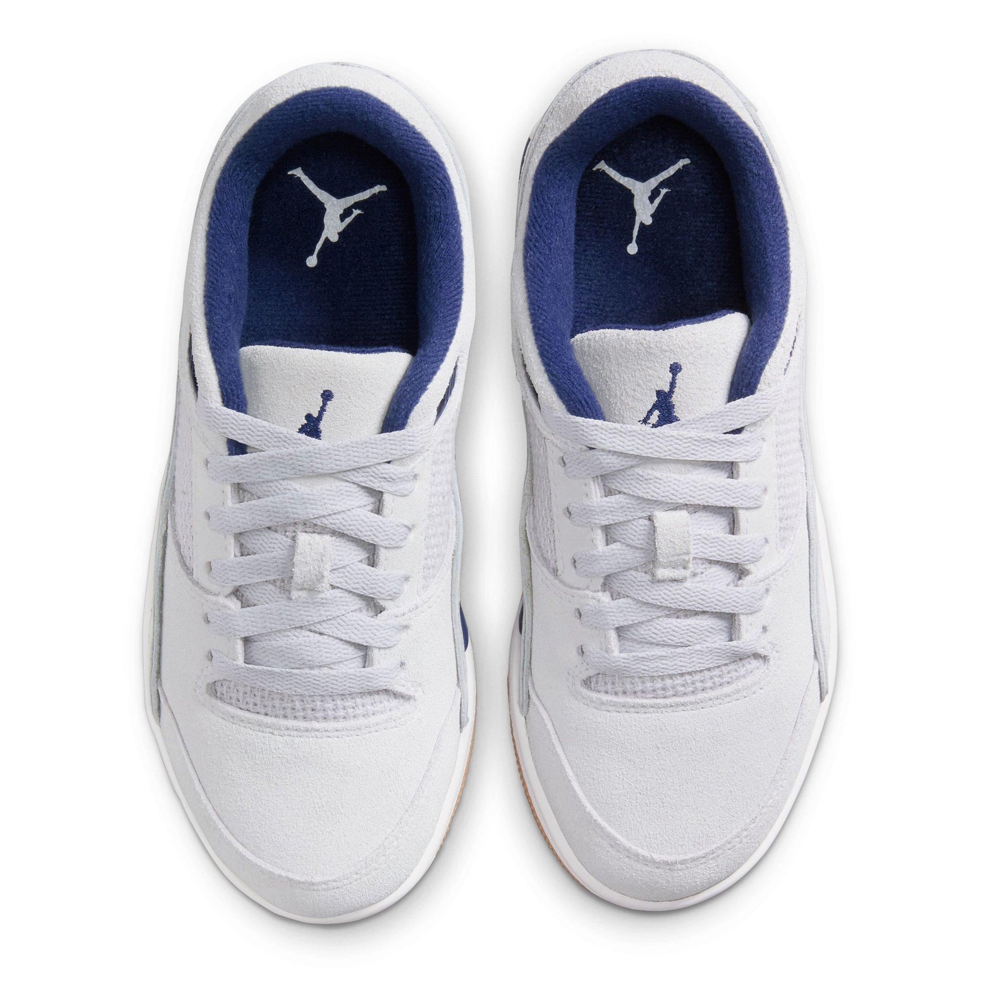 Grey/Blue - Air Jordan - Unisex Kids' Flight Court Basketball Trainers - 4