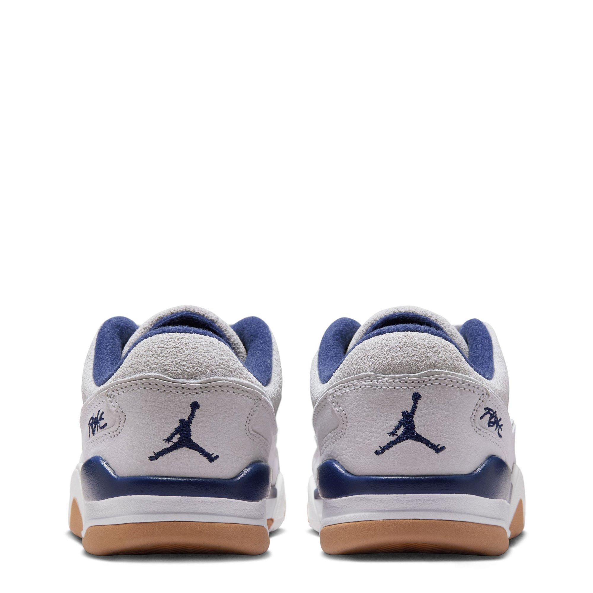 Grey/Blue - Air Jordan - Unisex Kids' Flight Court Basketball Trainers - 6