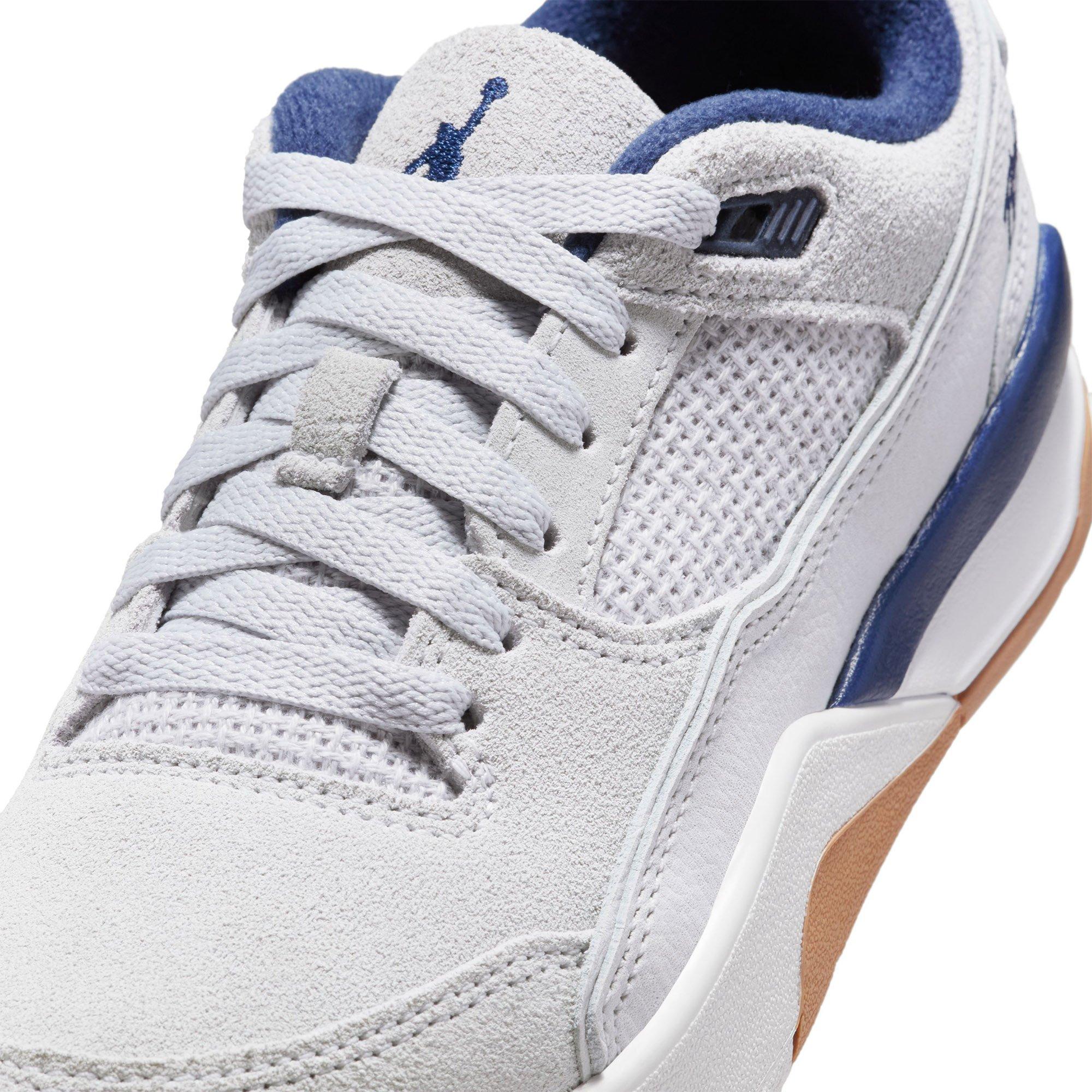 Grey/Blue - Air Jordan - Unisex Kids' Flight Court Basketball Trainers - 7