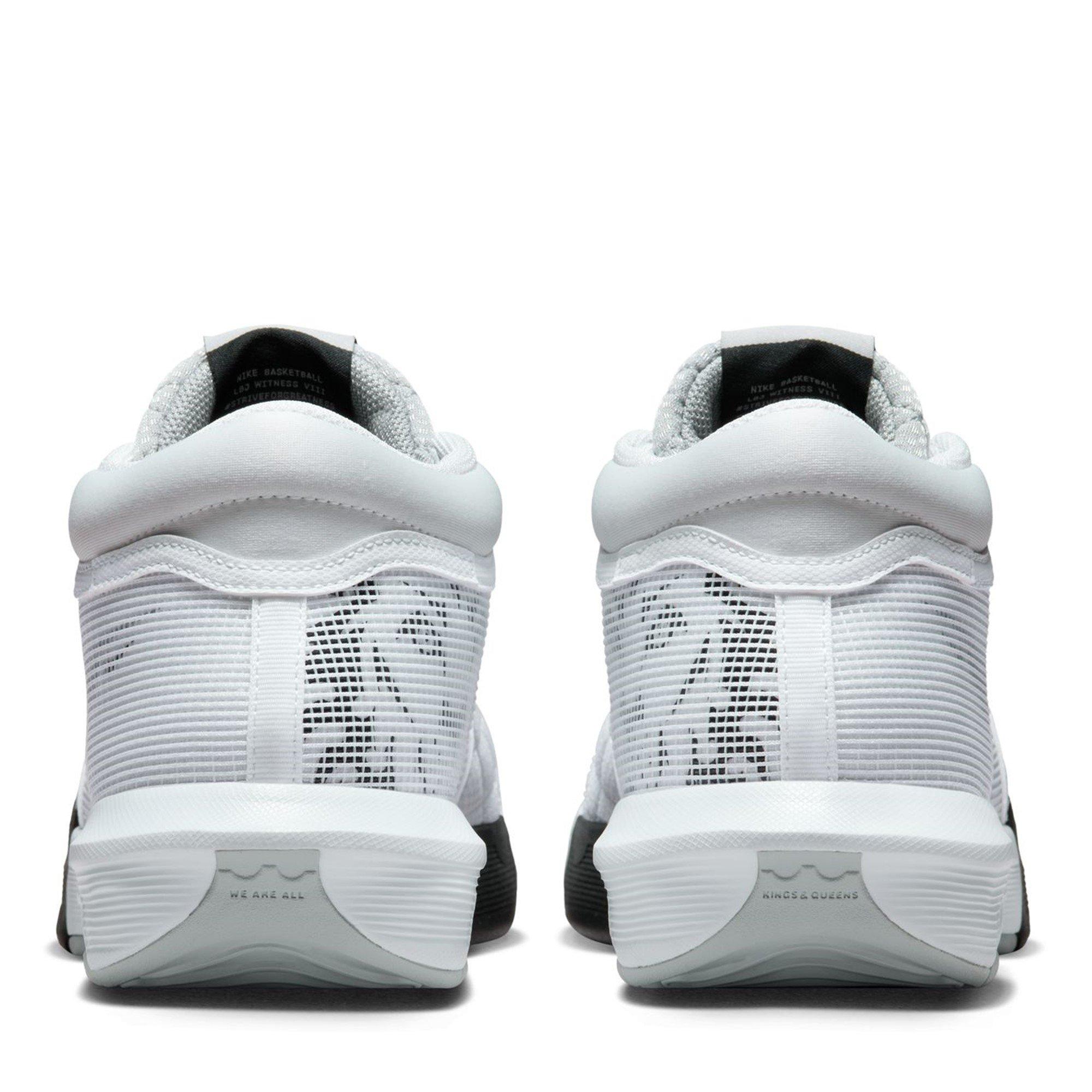 Weiß/Schwarz/Grau - Nike - Lebron Witness VIII Basketball Trainers Juniors - 5