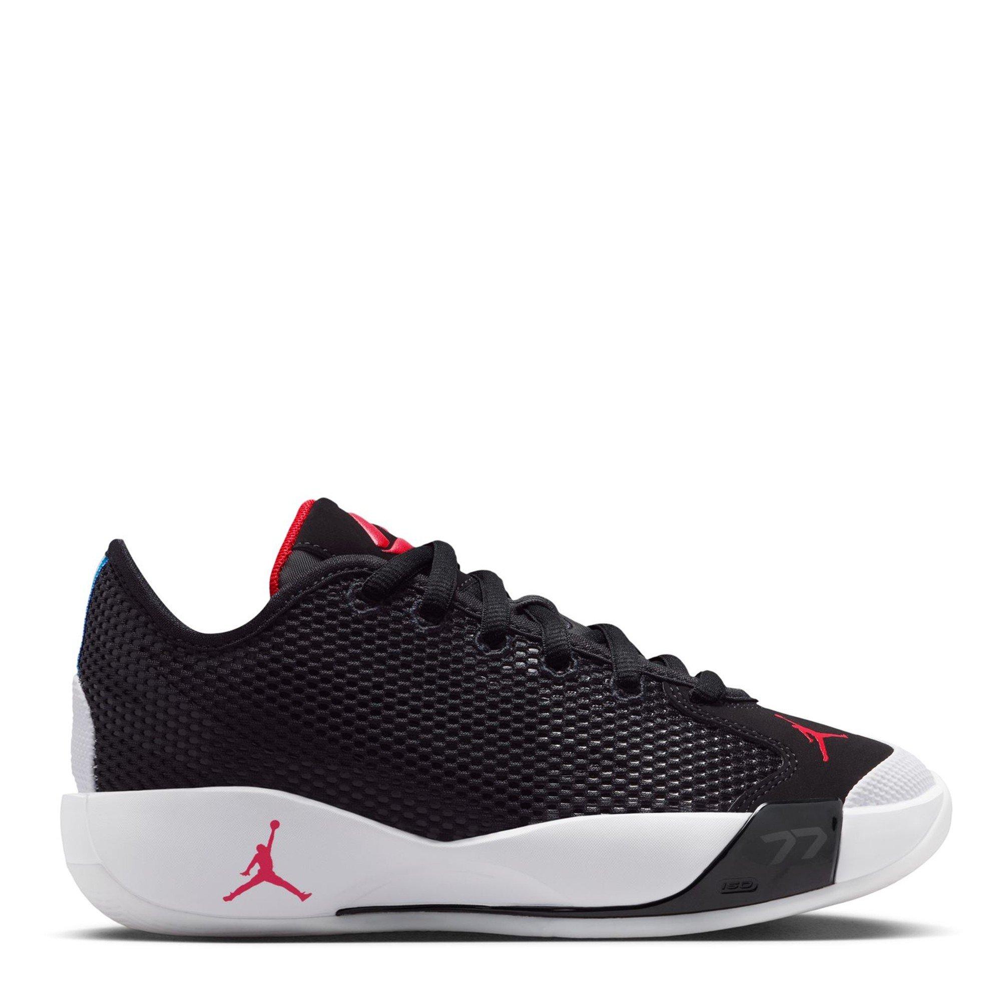 Air Jordan Boys Kids' Basketball Trainers - Black/Red - 4 (36.5)