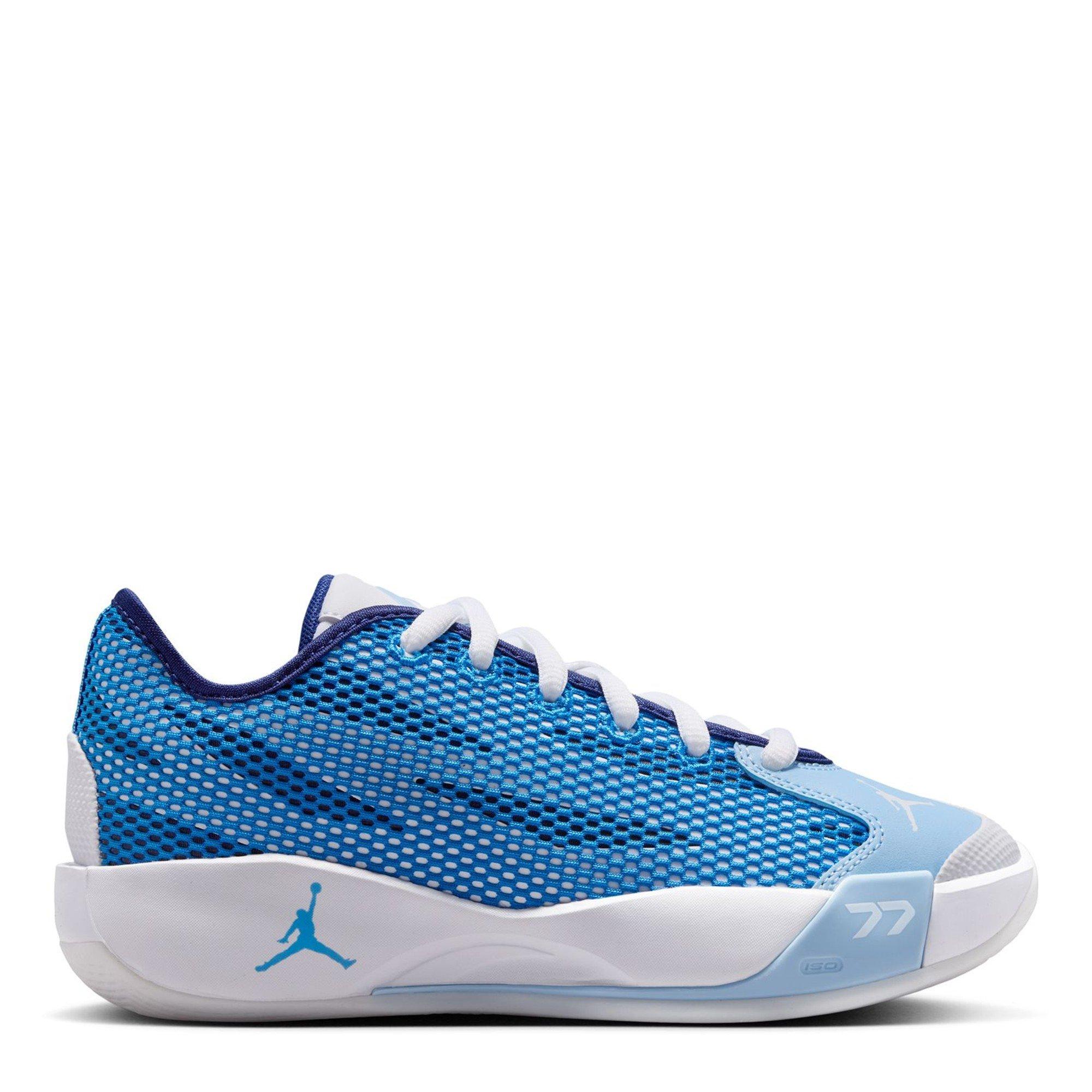 Air Jordan Boys Kids' Basketball Trainers - White/Blue - 4 (36.5)