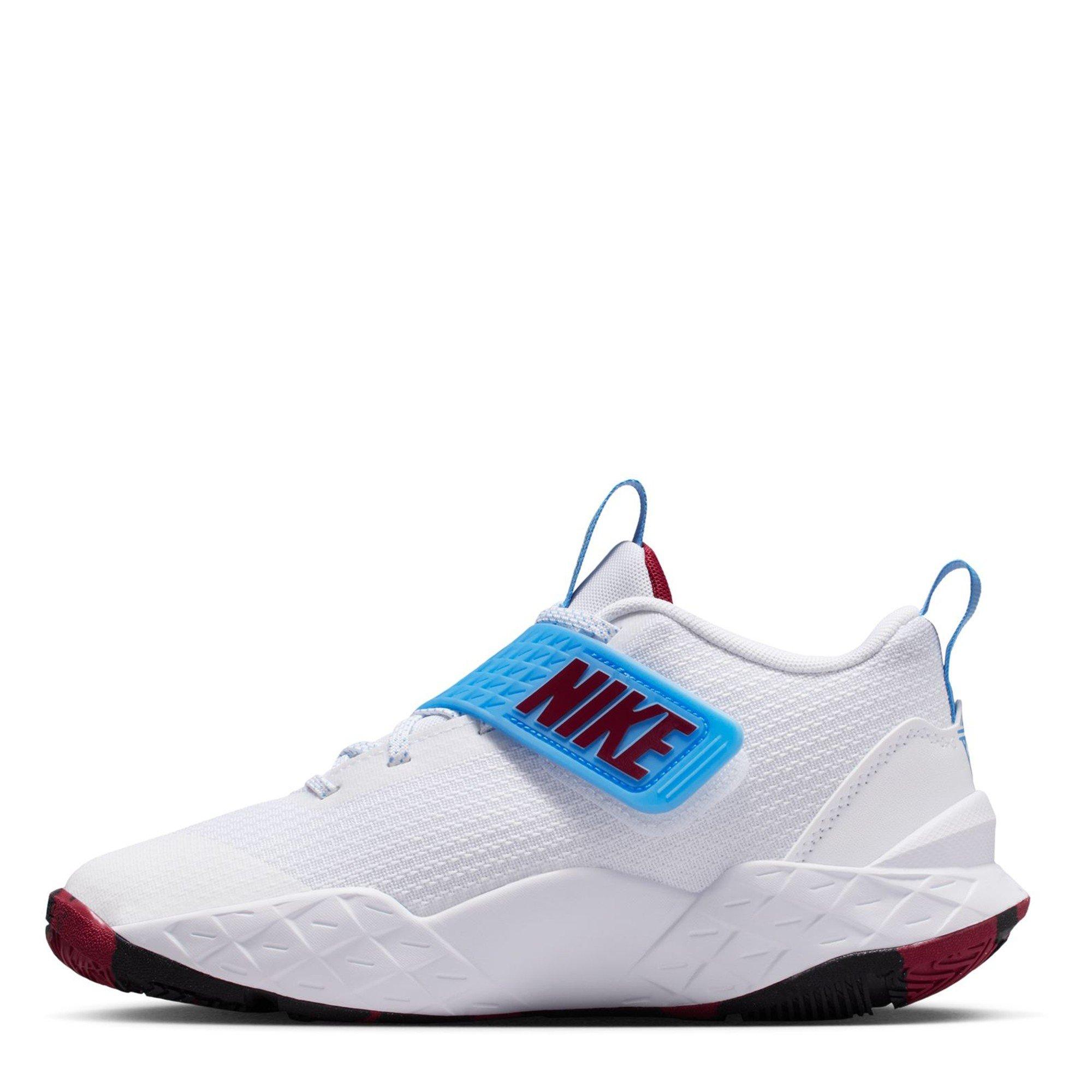 Blanc/Équipe Rouge - Nike - Team Hustle D 12 Kids Basketball Shoes - 2