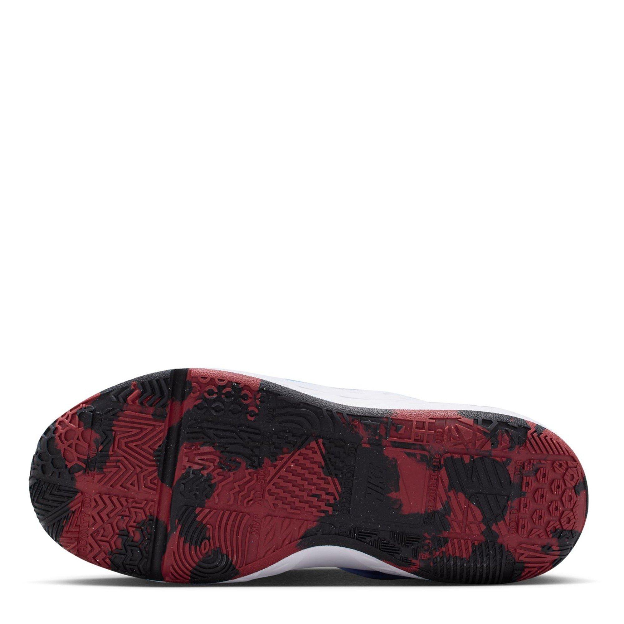 Blanc/Équipe Rouge - Nike - Team Hustle D 12 Kids Basketball Shoes - 3