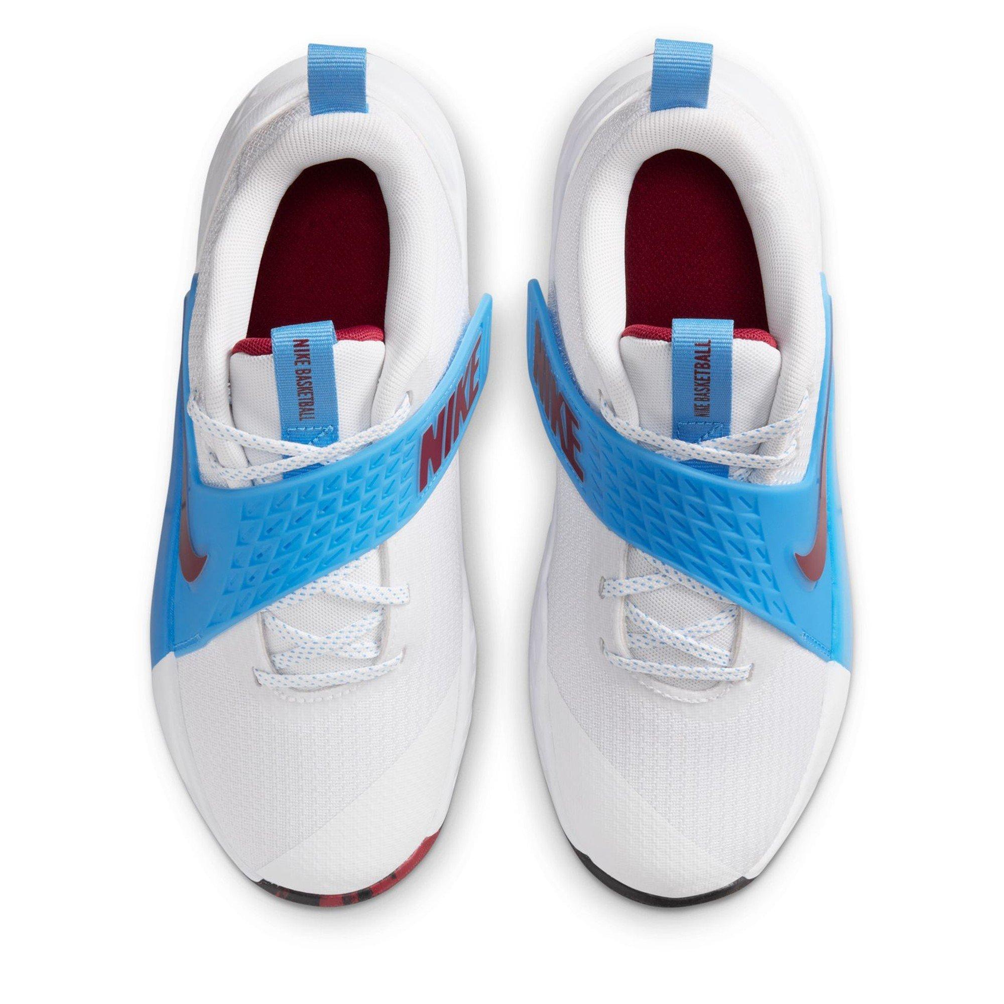 Blanc/Équipe Rouge - Nike - Team Hustle D 12 Kids Basketball Shoes - 6
