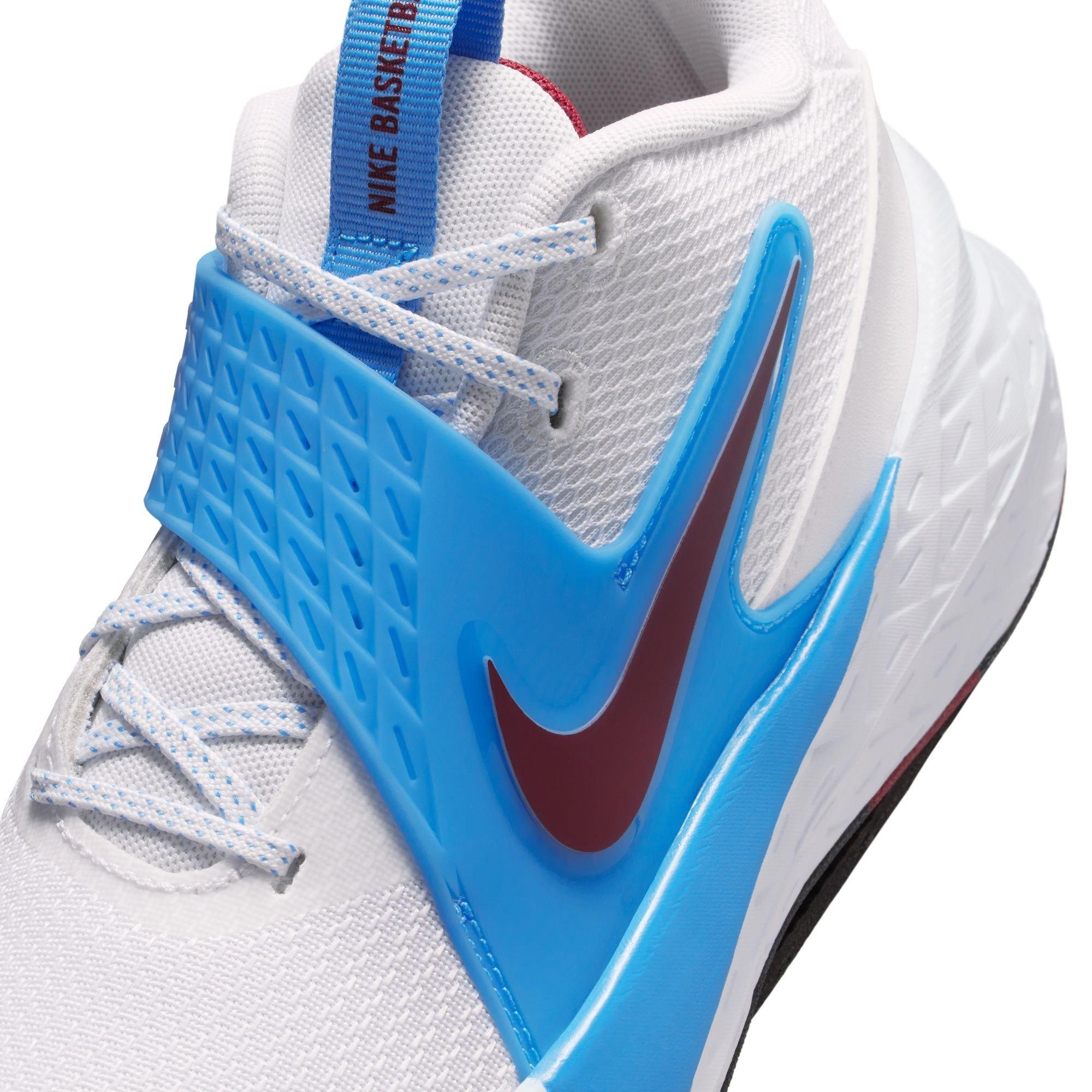 Blanc/Équipe Rouge - Nike - Team Hustle D 12 Kids Basketball Shoes - 7