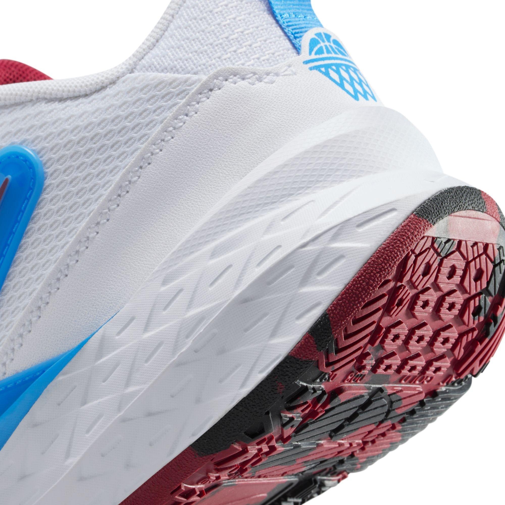 Blanc/Équipe Rouge - Nike - Team Hustle D 12 Kids Basketball Shoes - 8