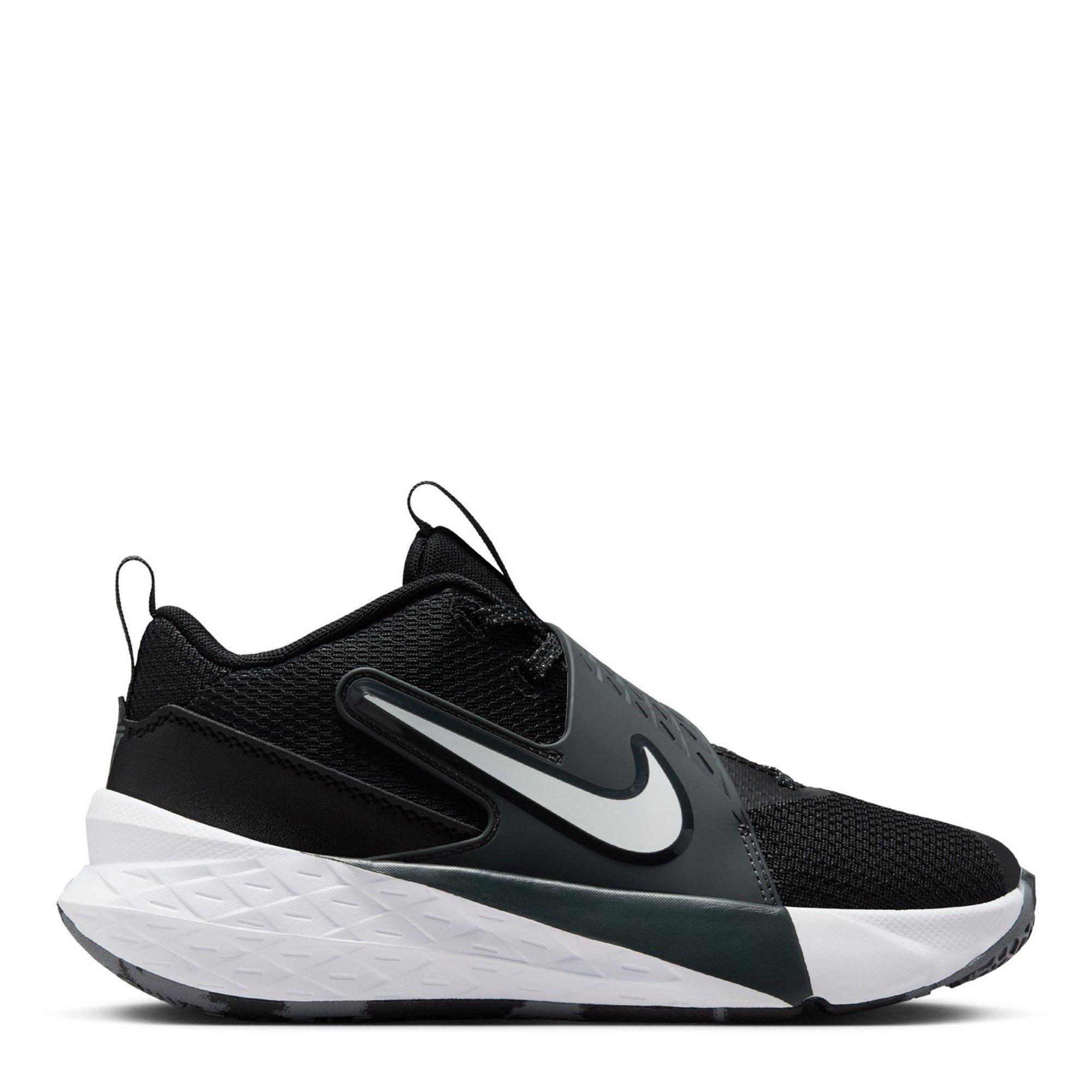 Zwart/Wit - Nike - Team Hustle D 12 Kids Basketball Shoes - 1