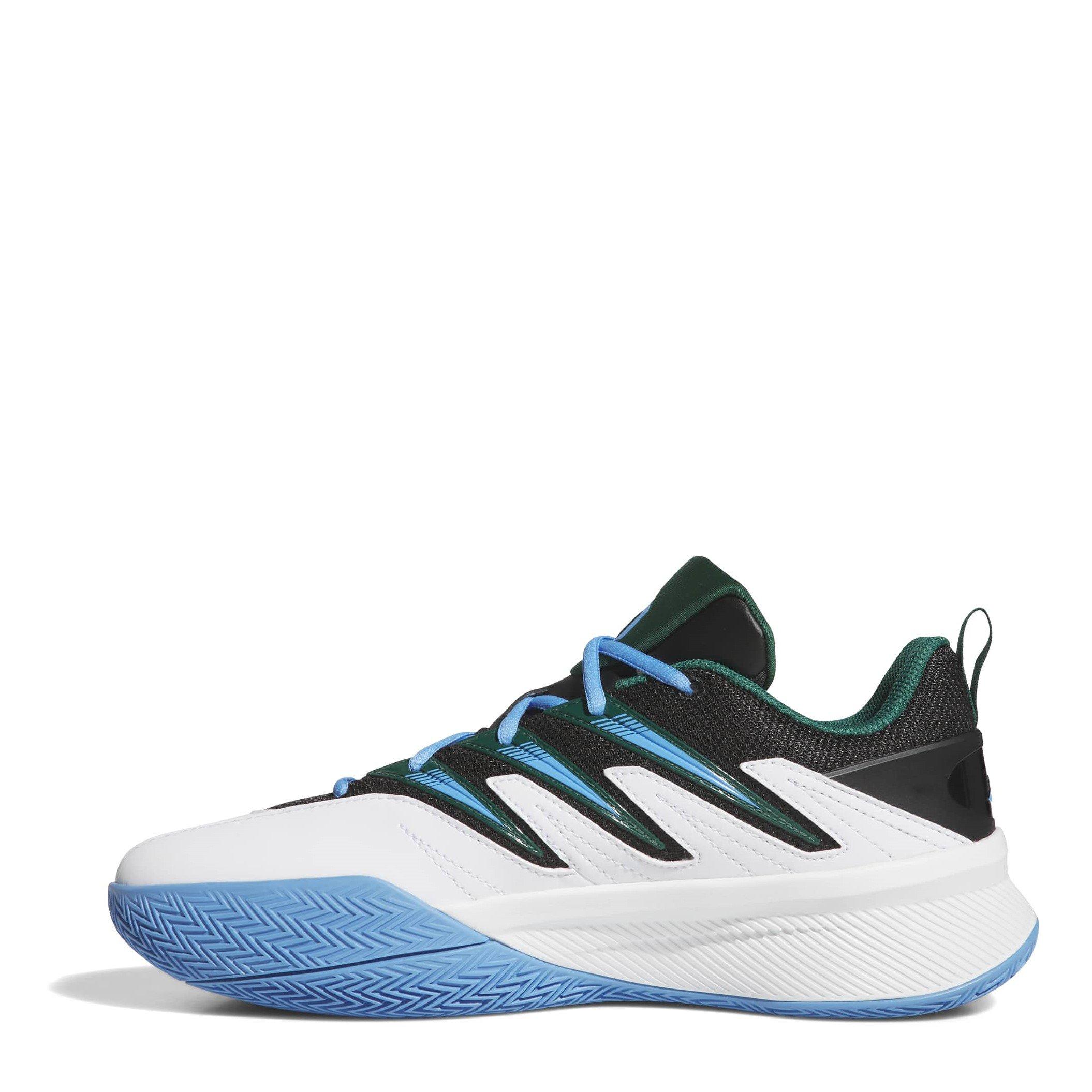 White/Green/Bl - adidas - Unisex Kids Dame Crtd Basketball Trainers - 2